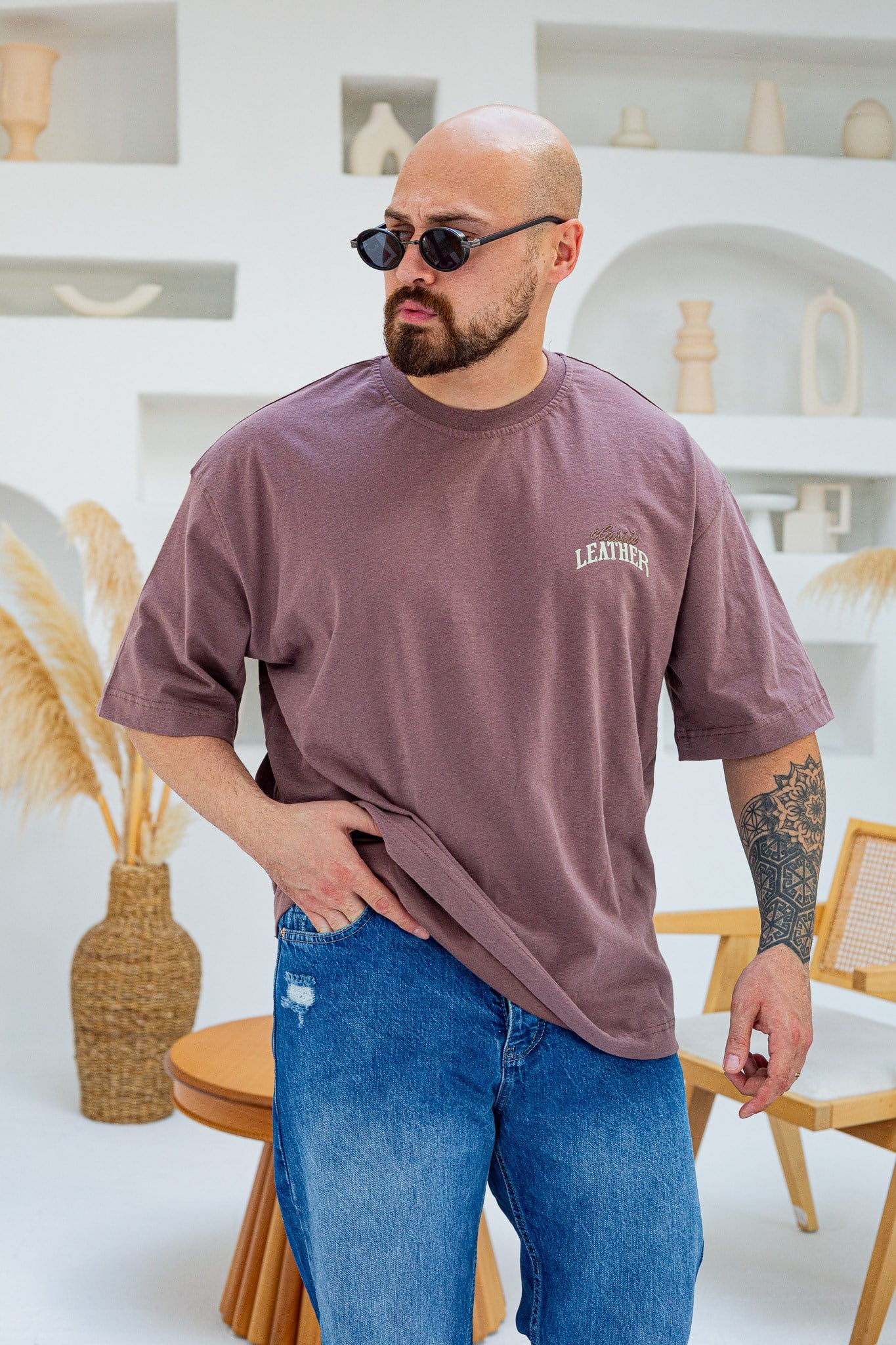 Baskı Nakış Detaylı Oversize T-Shirt (TSKA96)