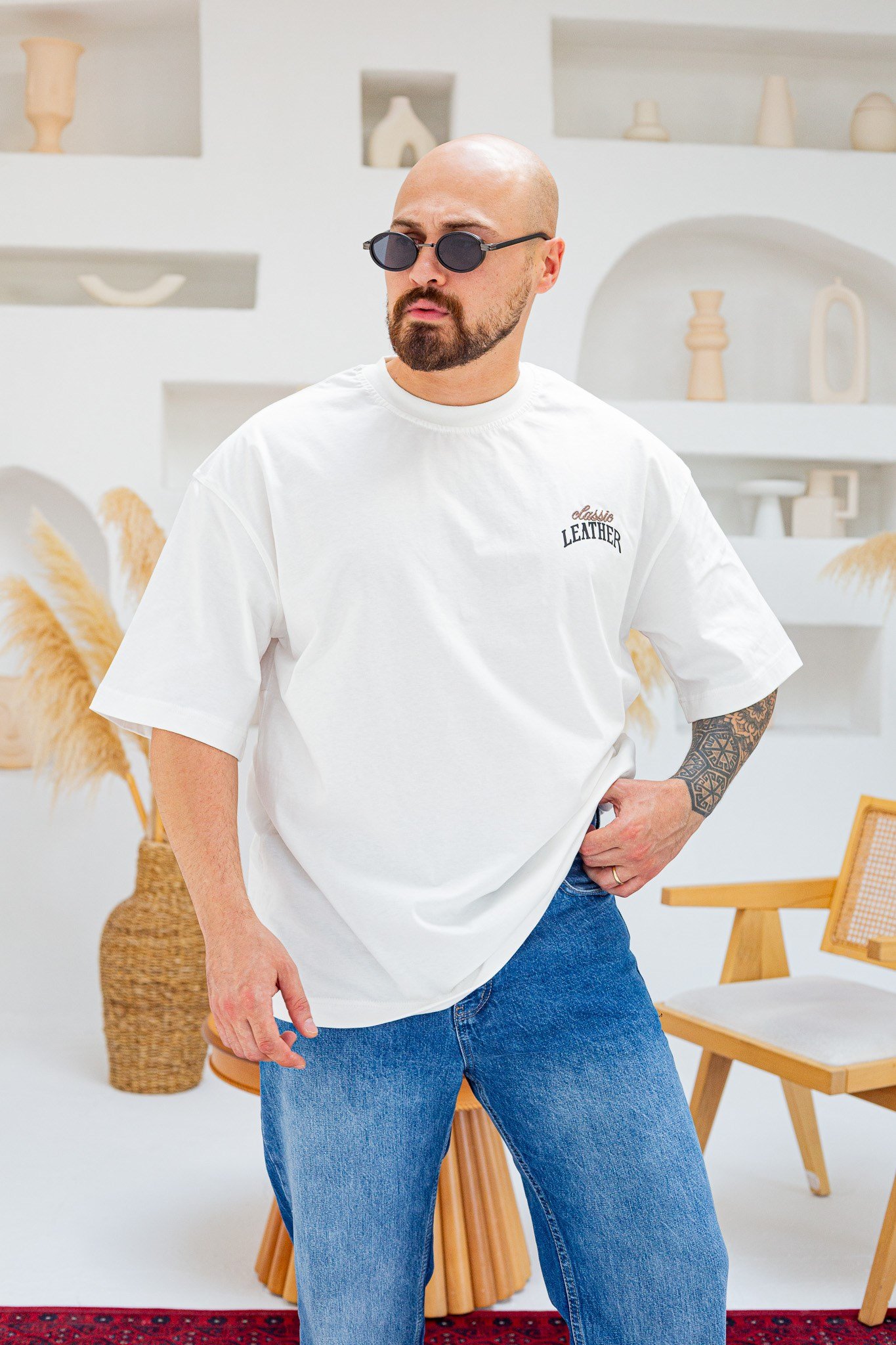 Baskı Nakış Detaylı Oversize T-Shirt (TSB96)