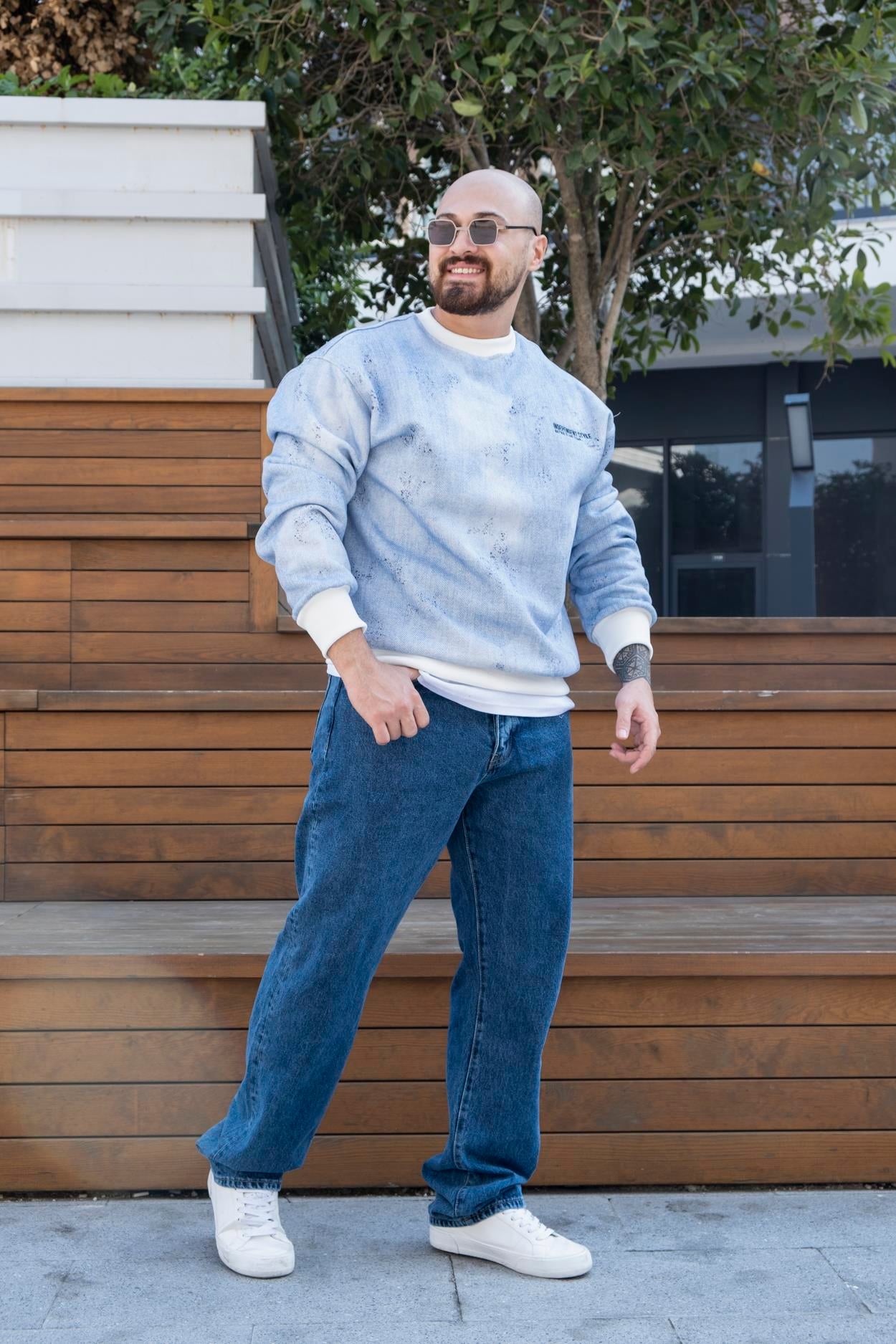 Baskılı Oversize Sweatshirt (SVTM22)