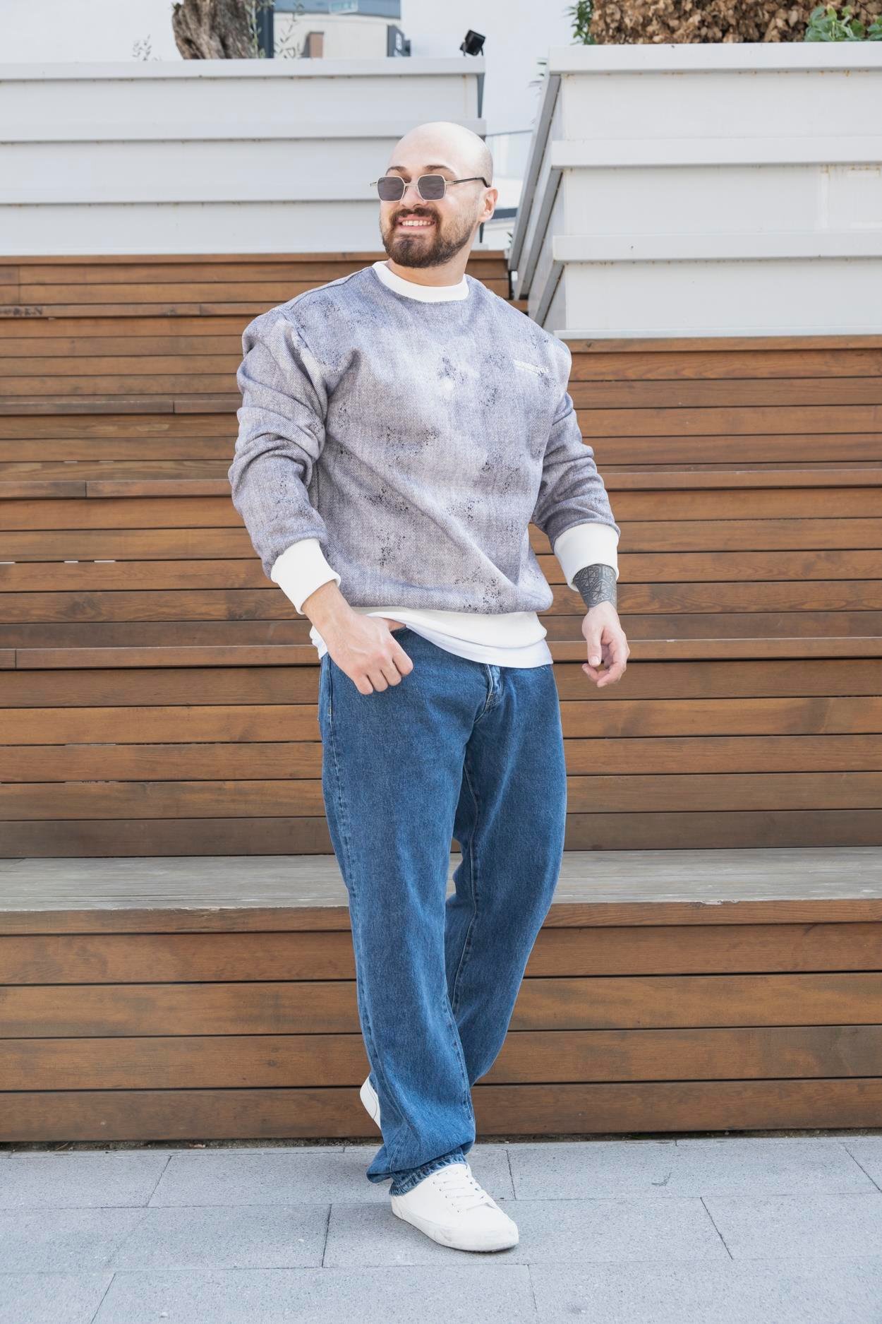 Baskılı Oversize Sweatshirt (SVTS22)