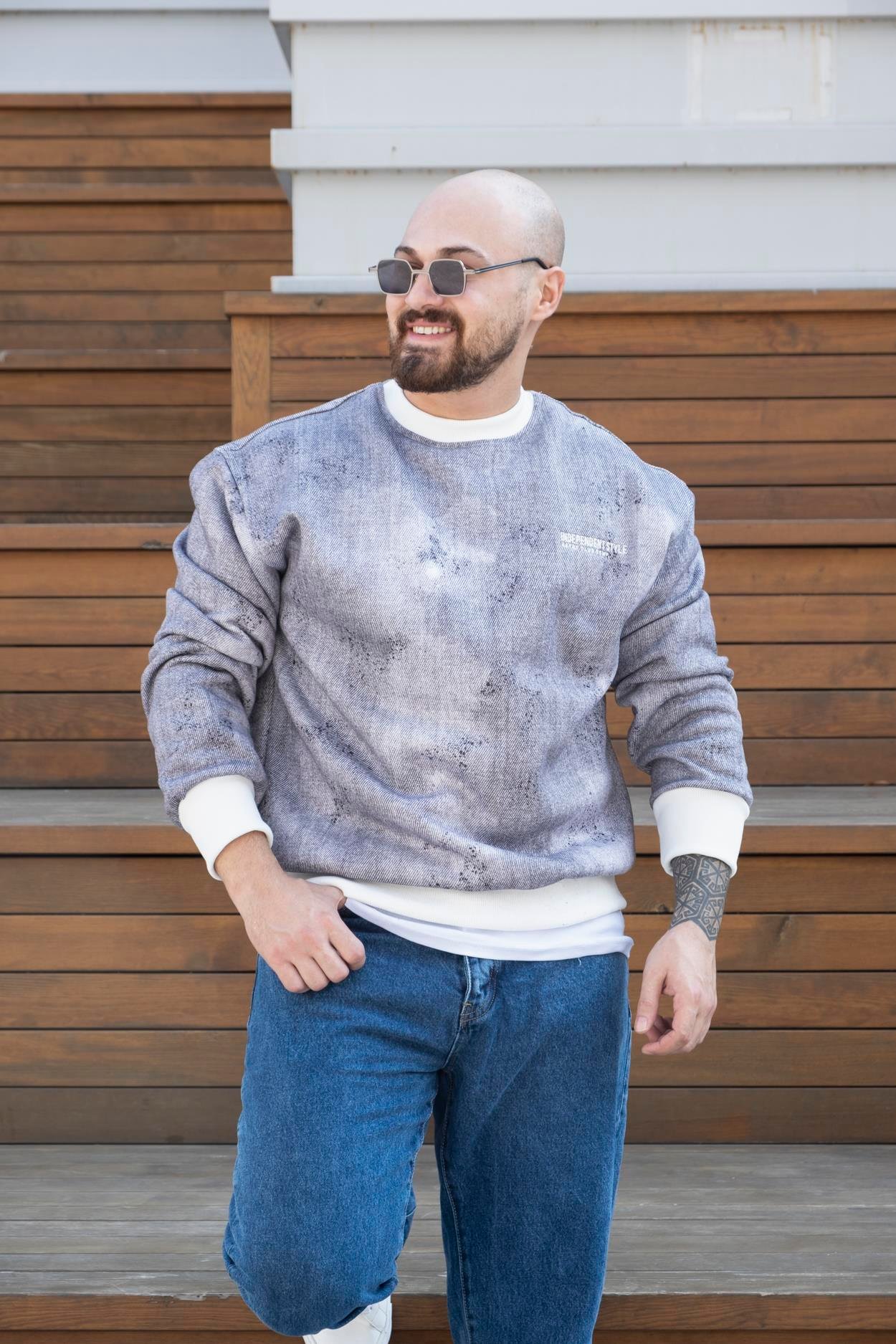 Baskılı Oversize Sweatshirt (SVTS22)