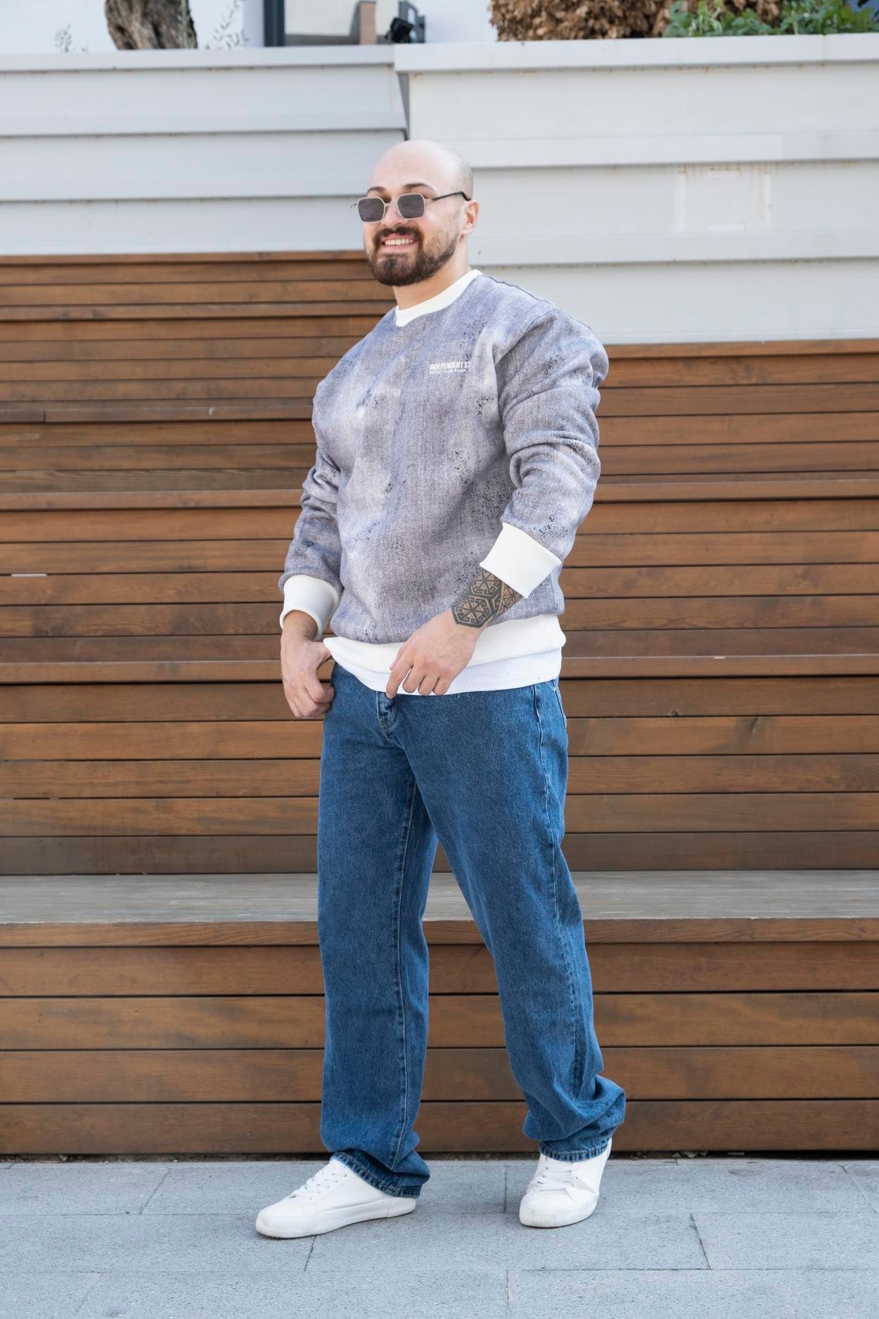 Baskılı Oversize Sweatshirt (SVTS22)