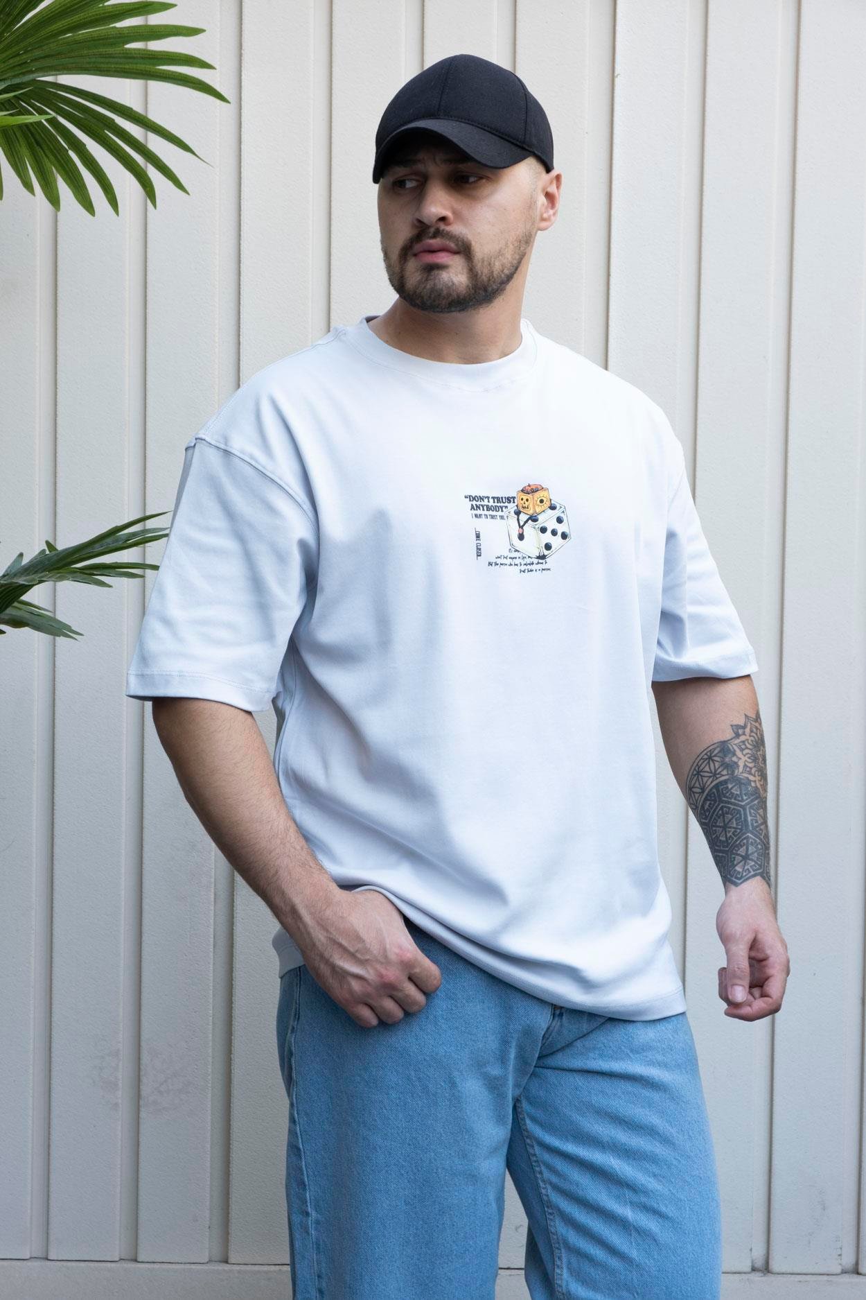 Baskılı Oversize T-Shirt (YTG03)