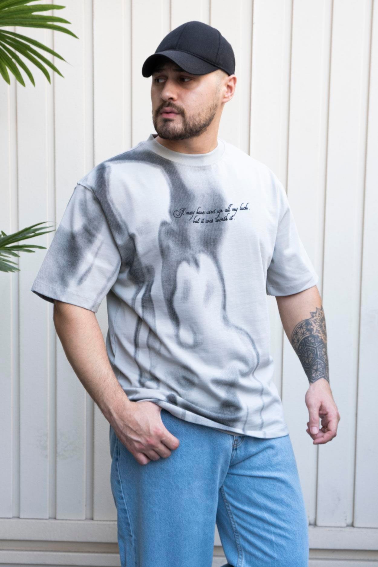 Baskılı Oversize T-Shirt (YTG06)