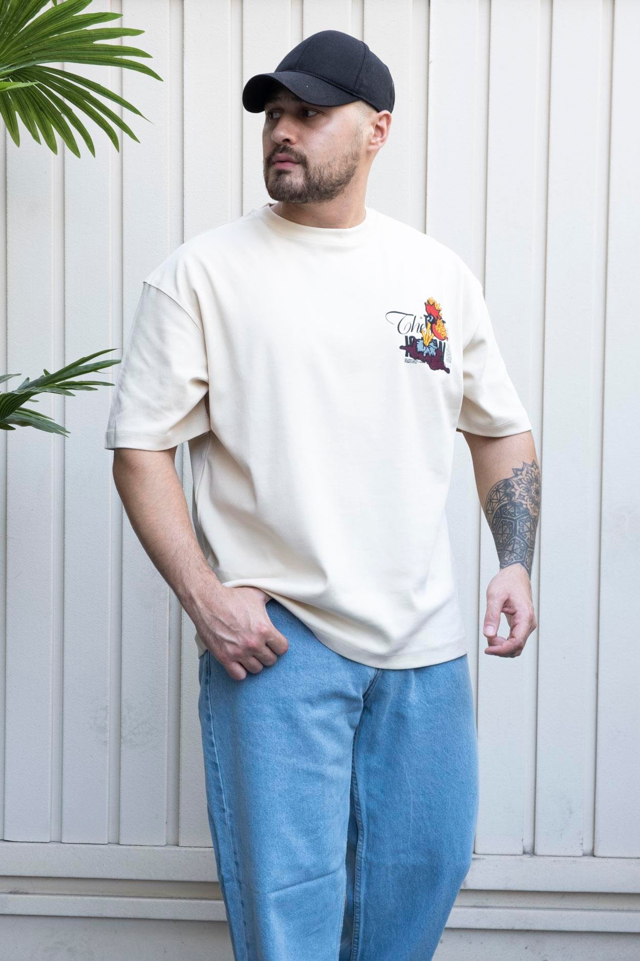 Baskılı Oversize T-Shirt (YTK04)