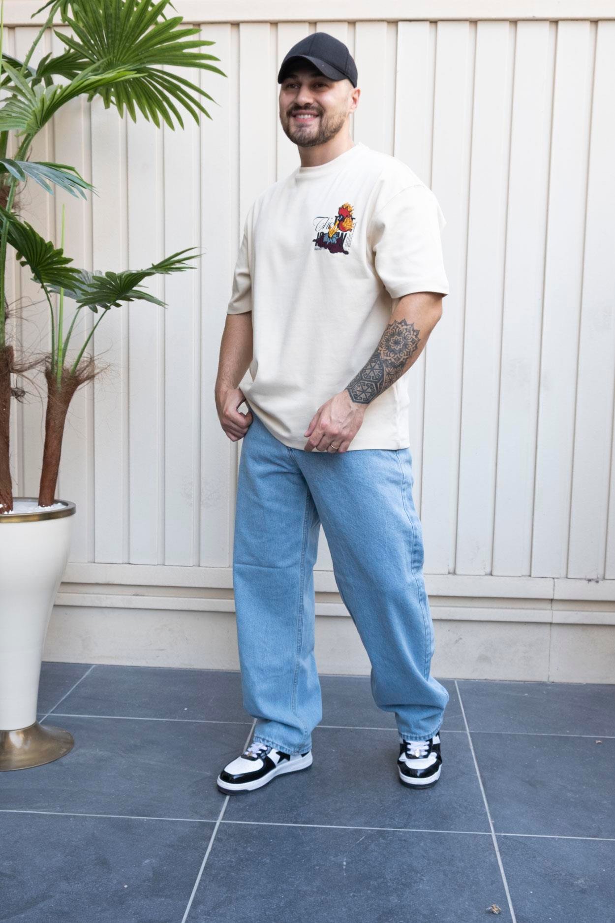 Baskılı Oversize T-Shirt (YTK04)