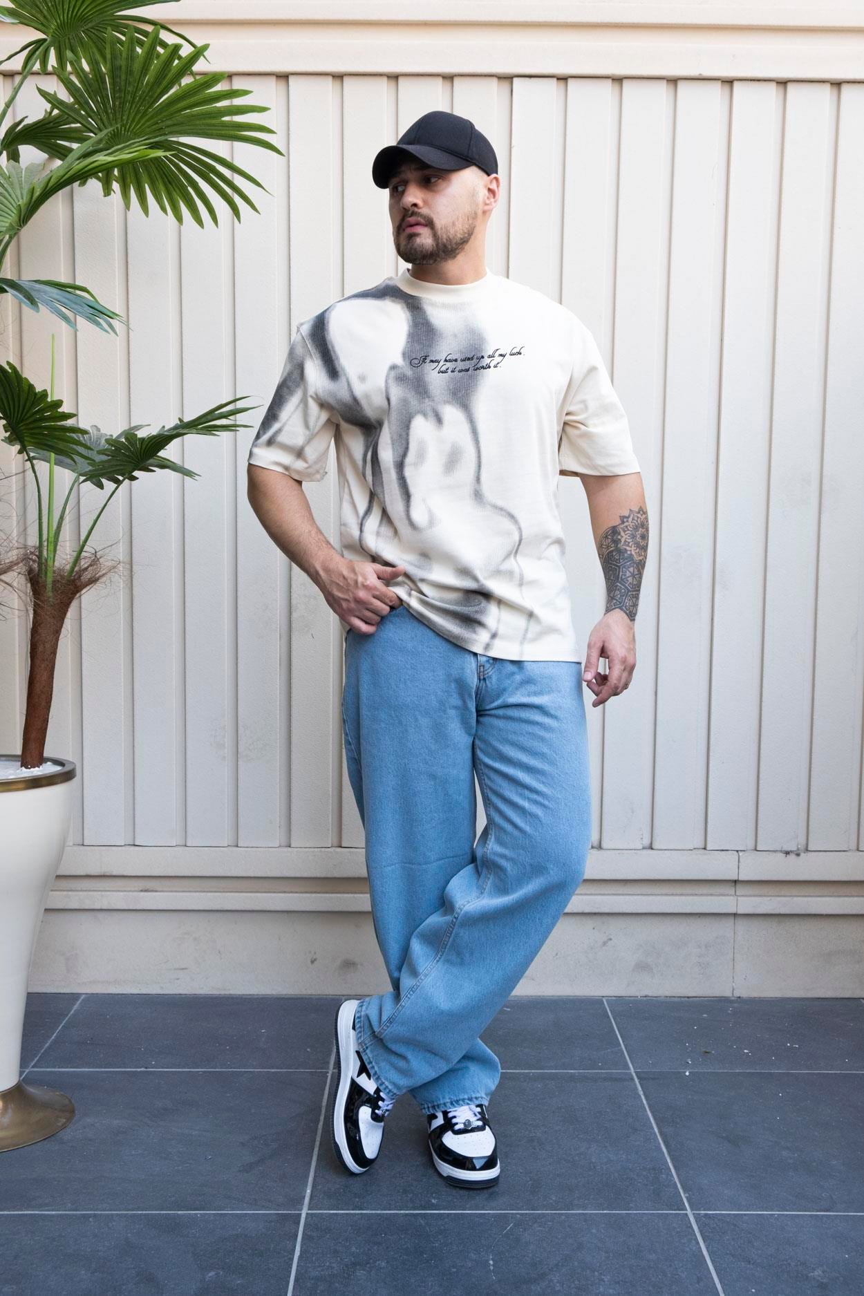 Baskılı Oversize T-Shirt (YTK06)