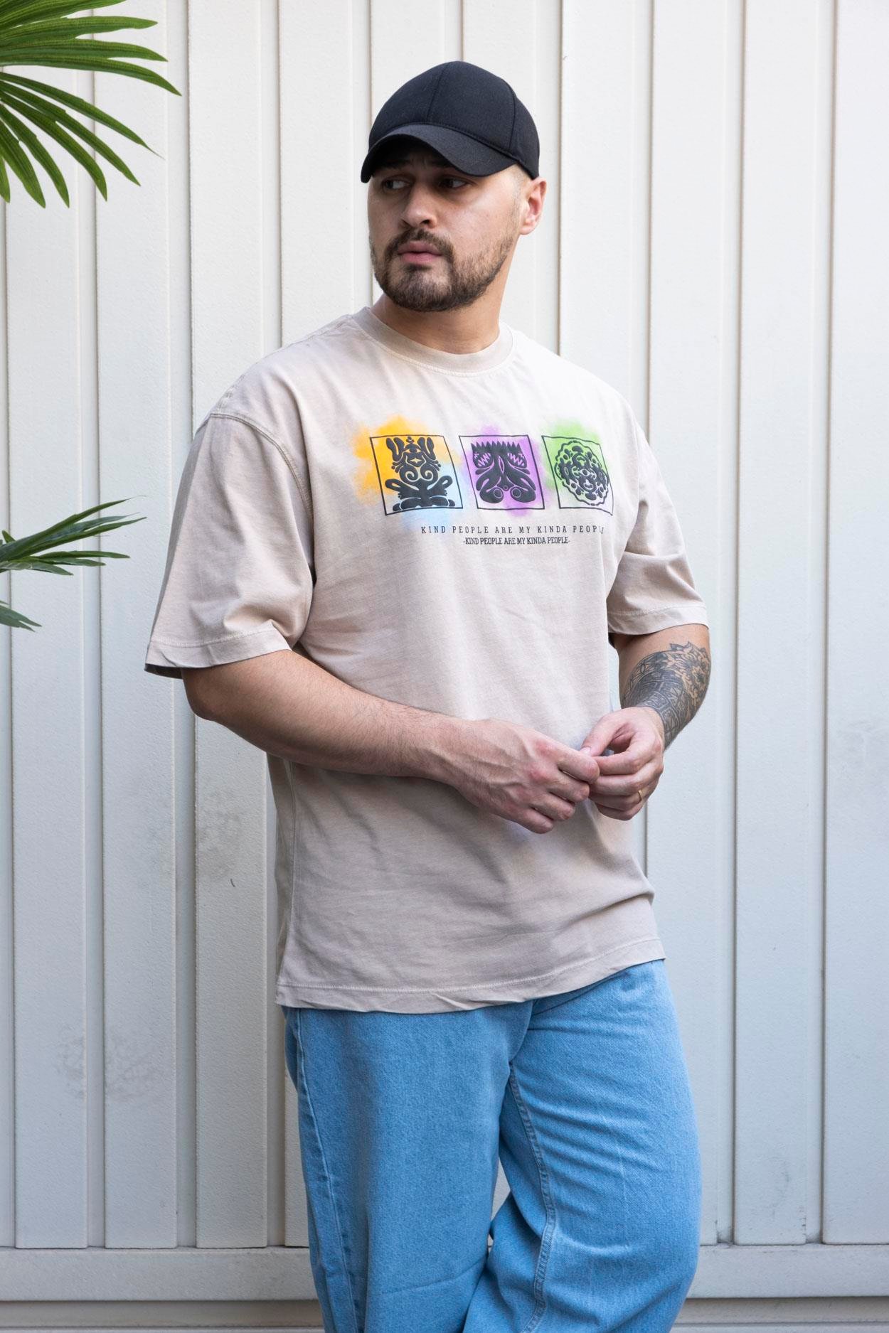 Baskılı Oversize T-Shirt (YTK08)