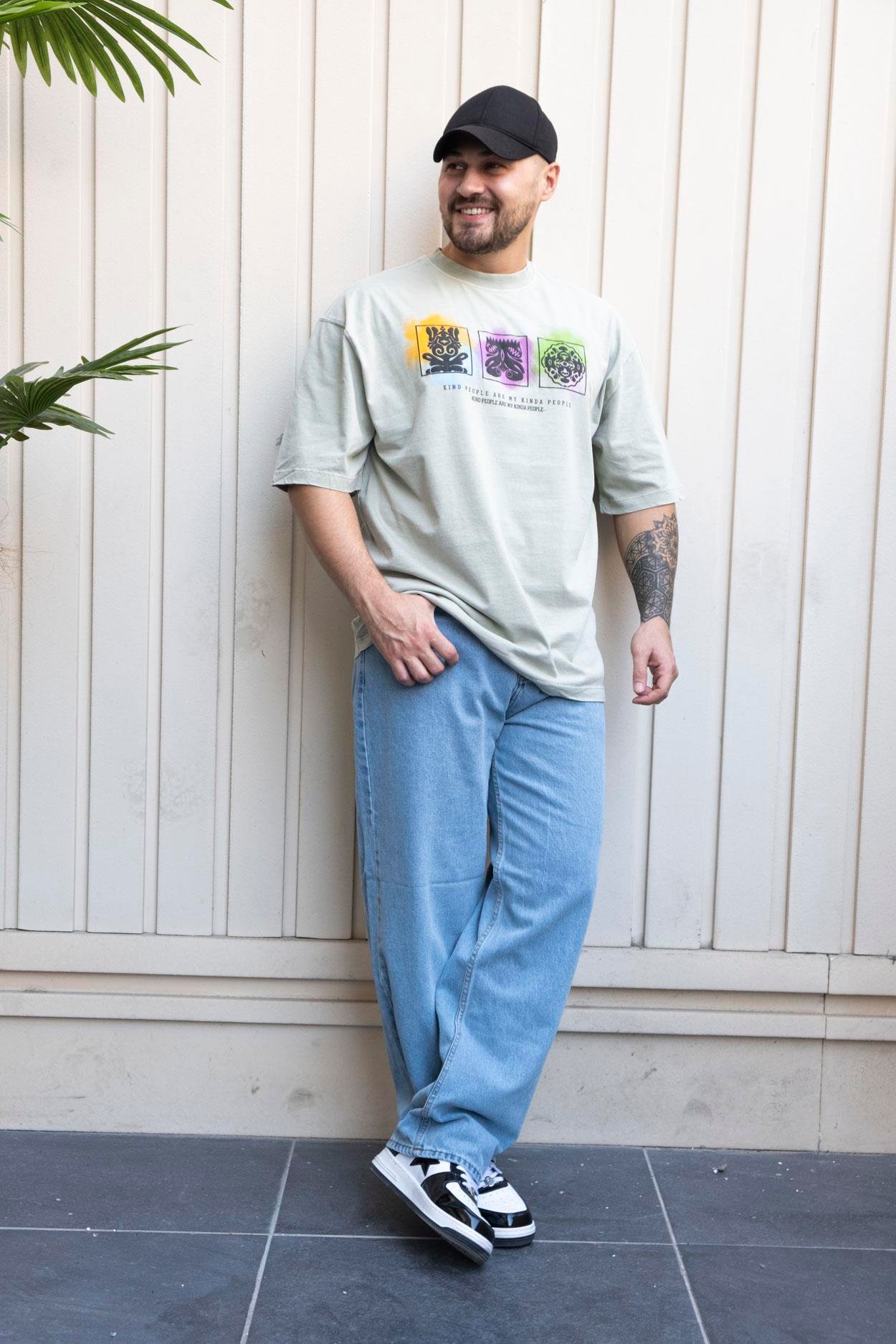 Baskılı Oversize T-Shirt (YTY08)