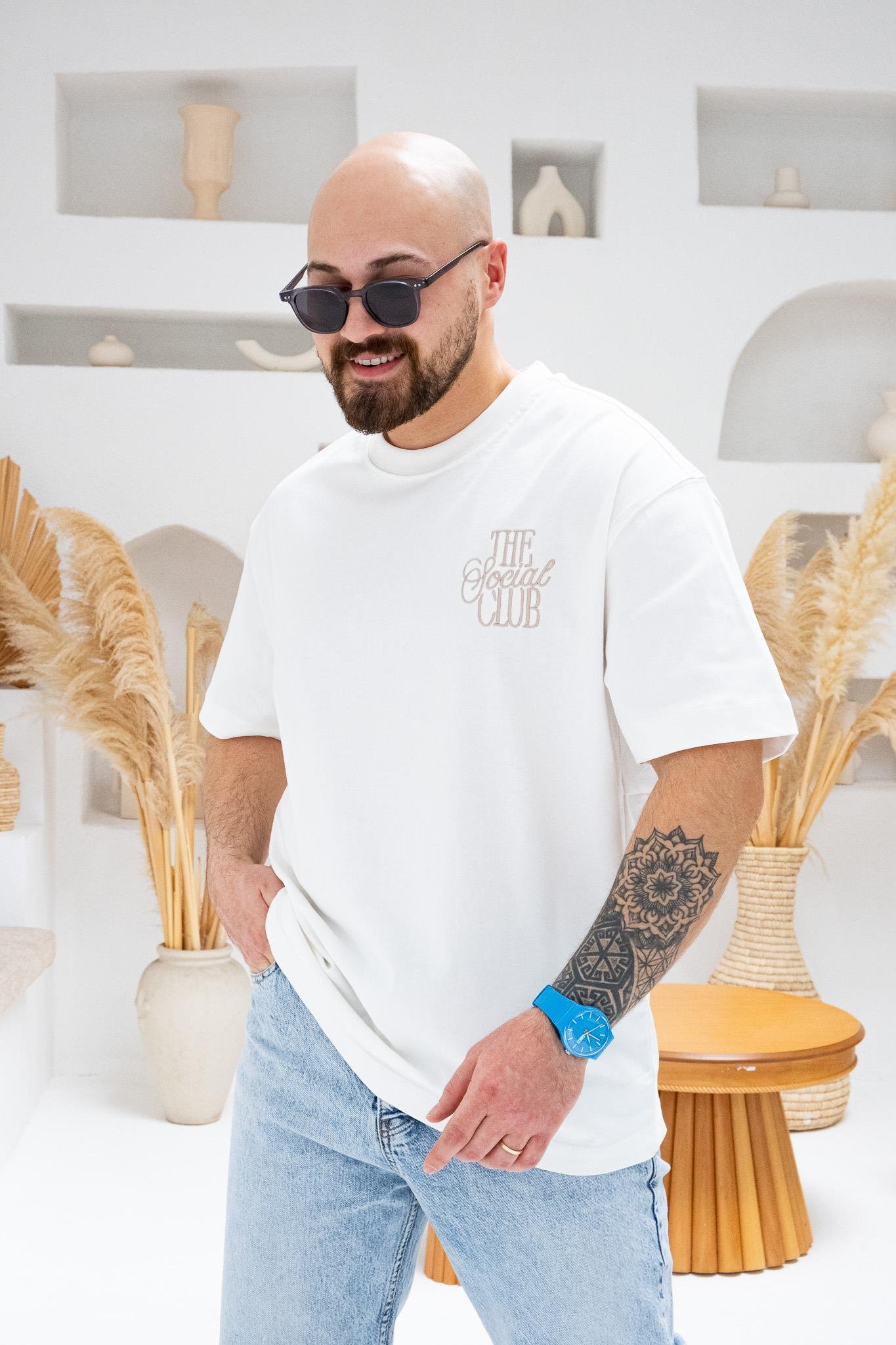 Baskılı Ve Nakışlı Oversize T-Shirt (TSB45)