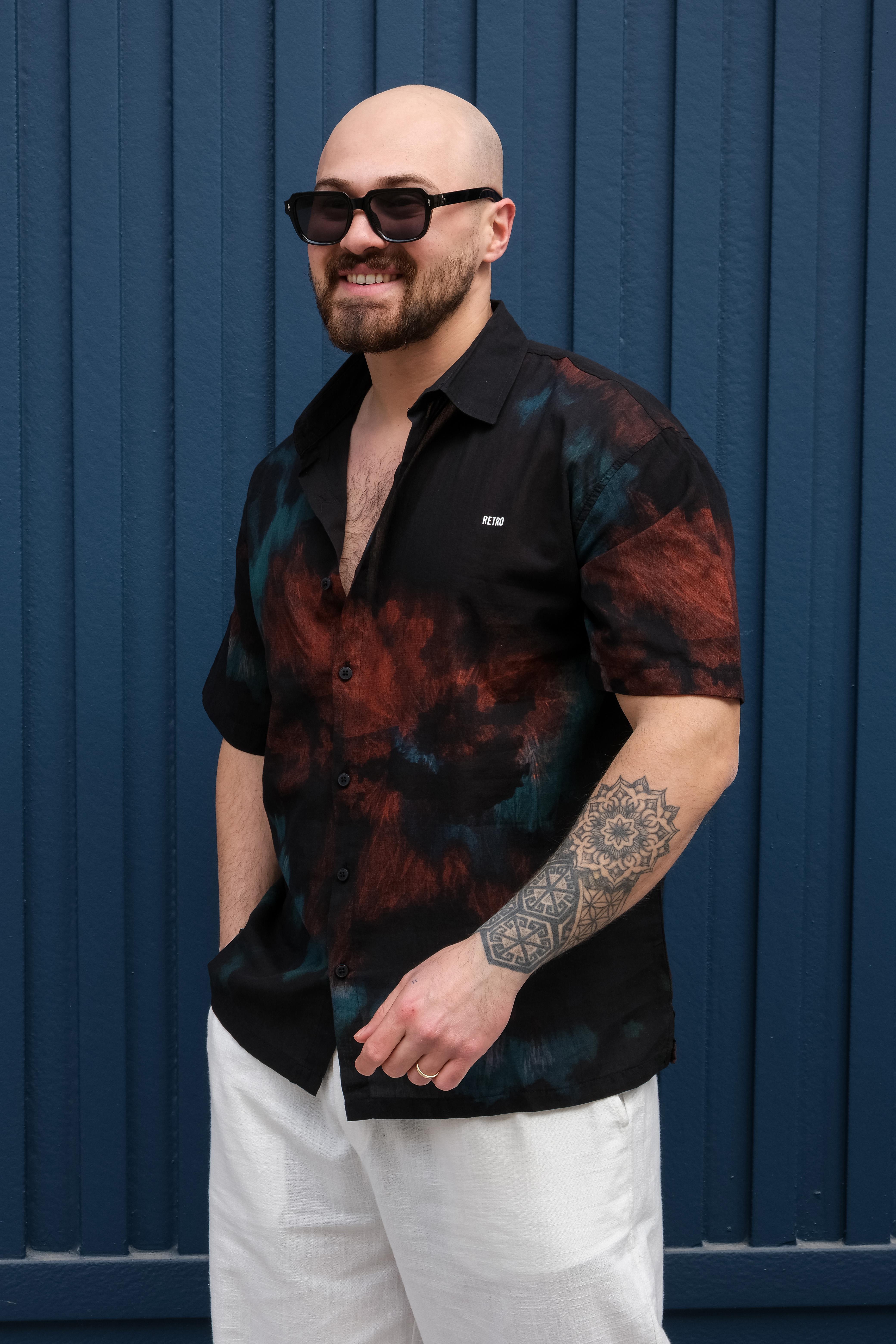 Batik Desenli Rahat Kalıp Gömlek (GMS19)
