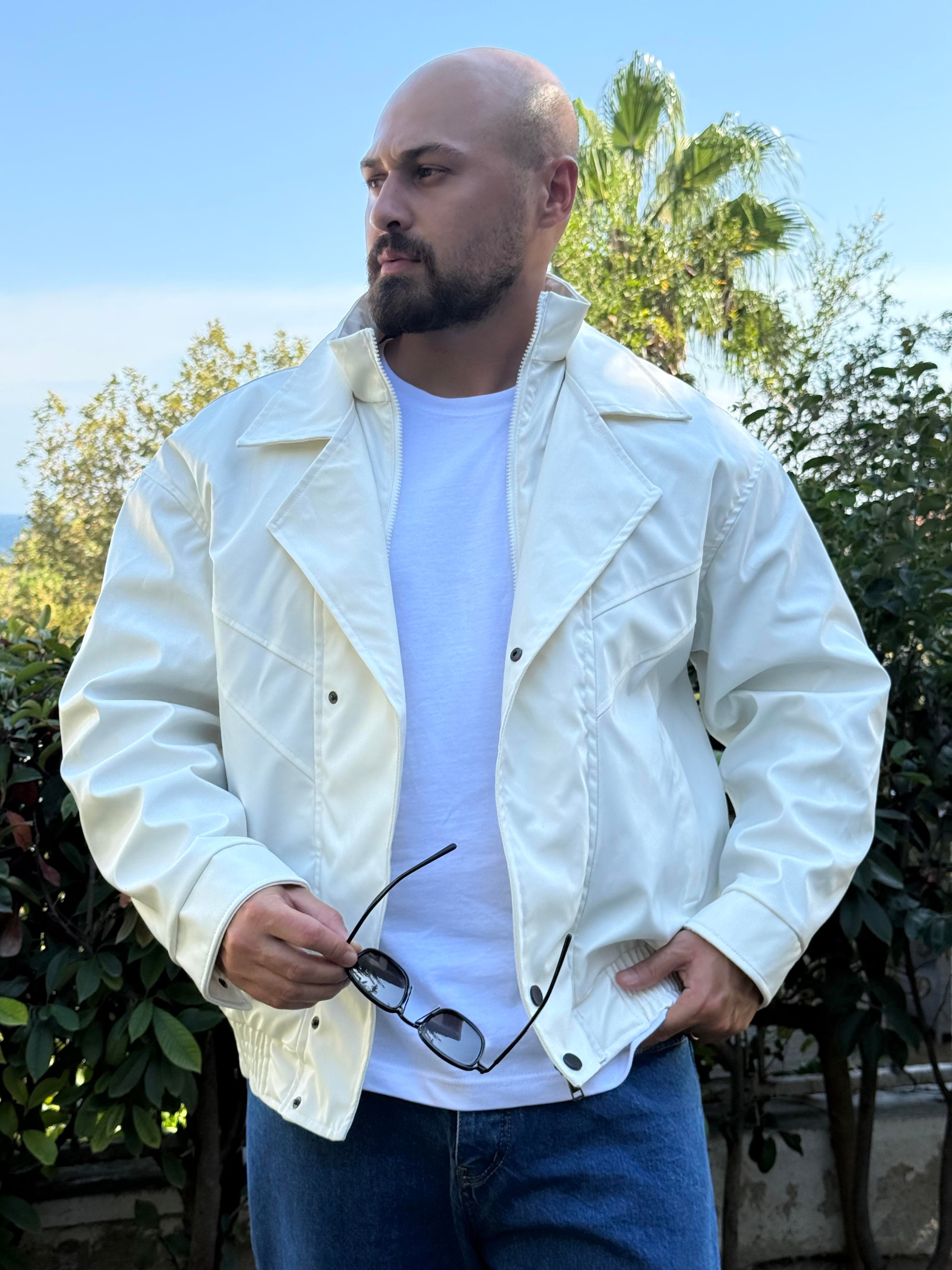 Bomber Dolgulu Deri Mont (MTB43)