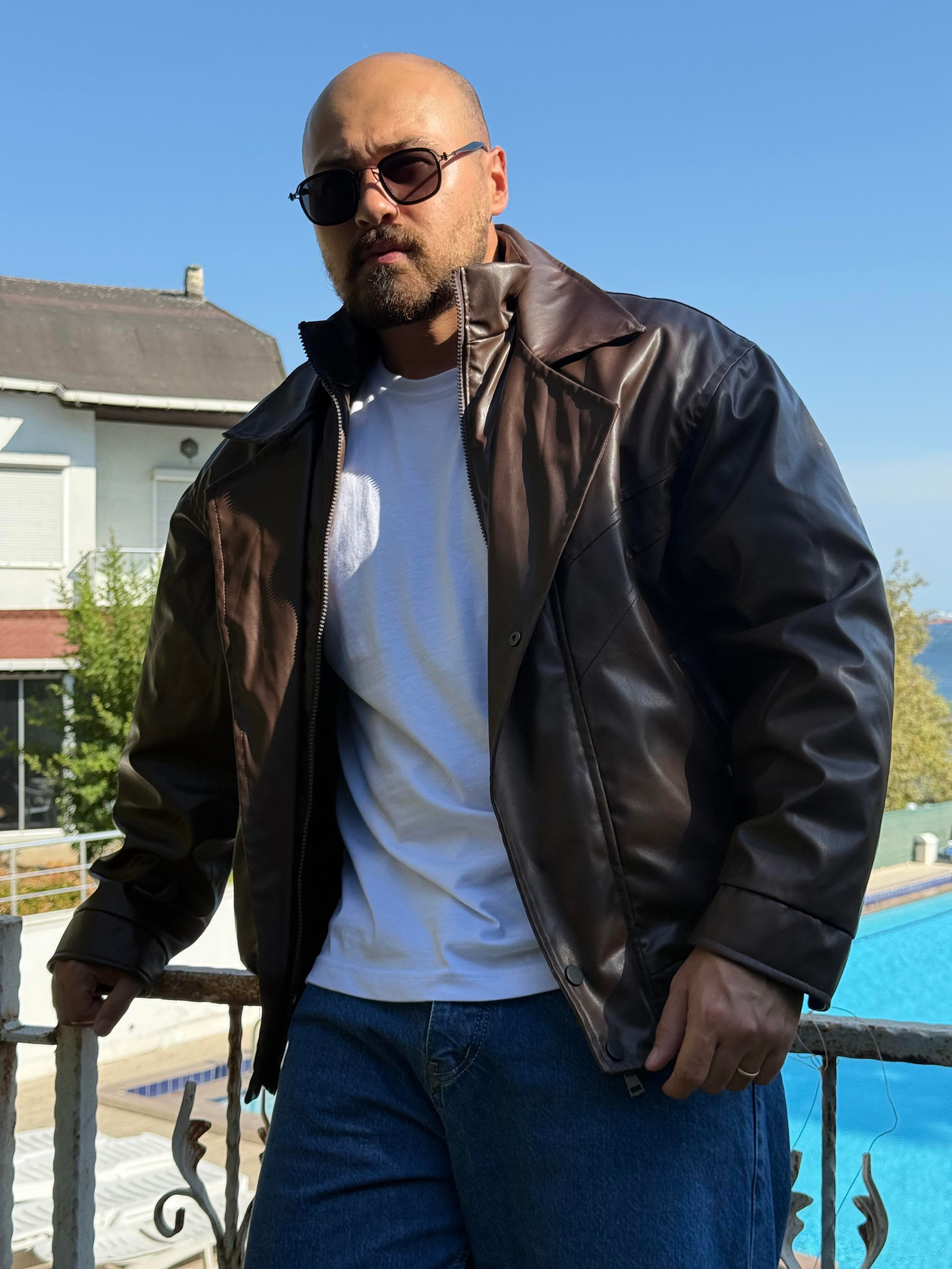 Bomber Dolgulu Deri Mont (MTKA43)