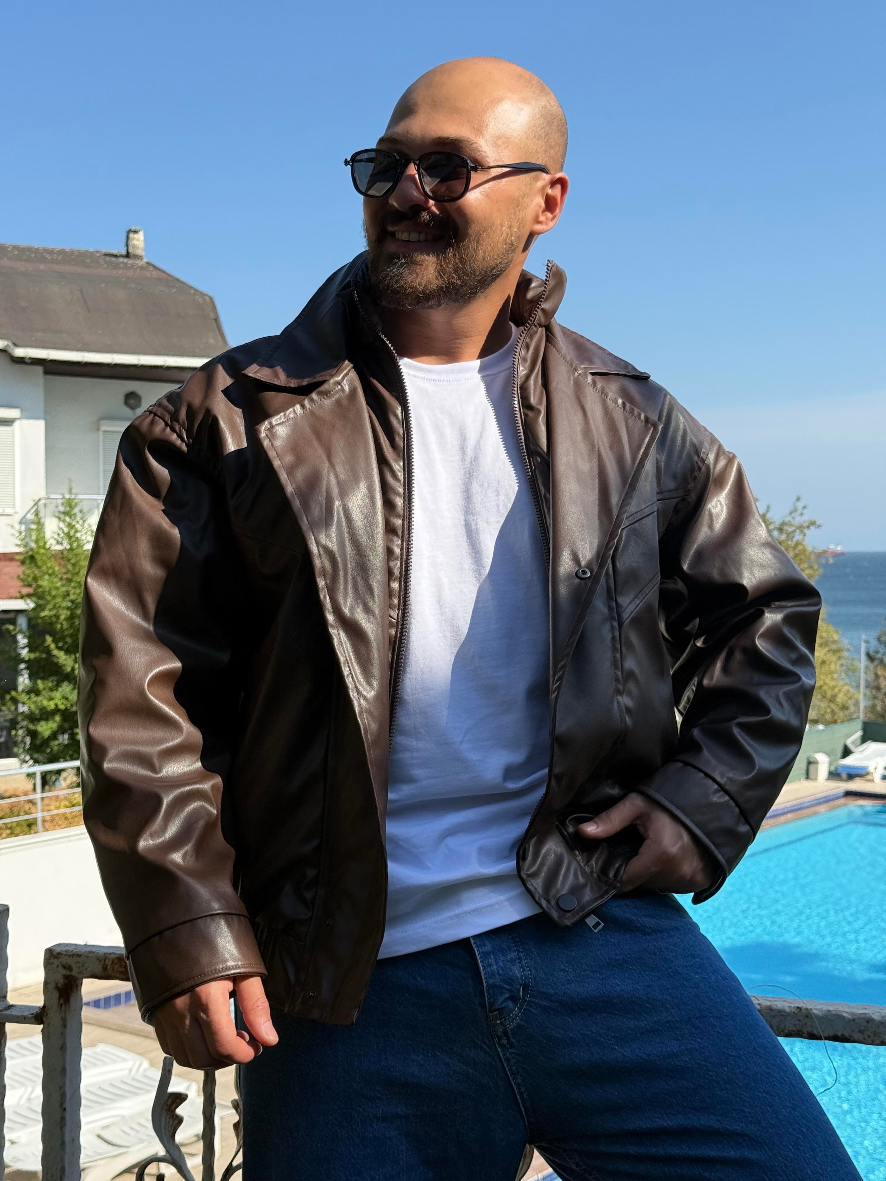 Bomber Dolgulu Deri Mont (MTKA43)