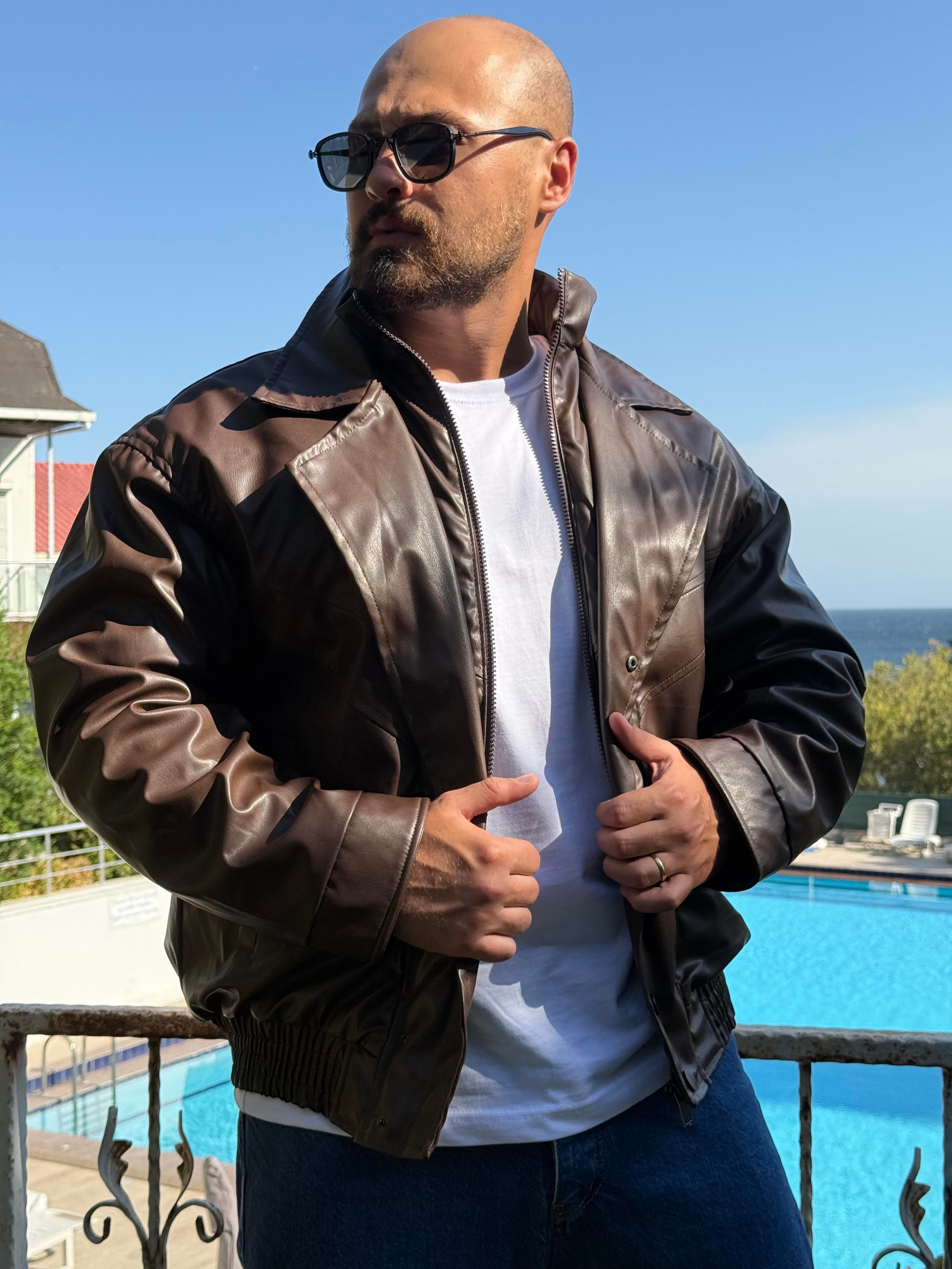 Bomber Dolgulu Deri Mont (MTKA43)