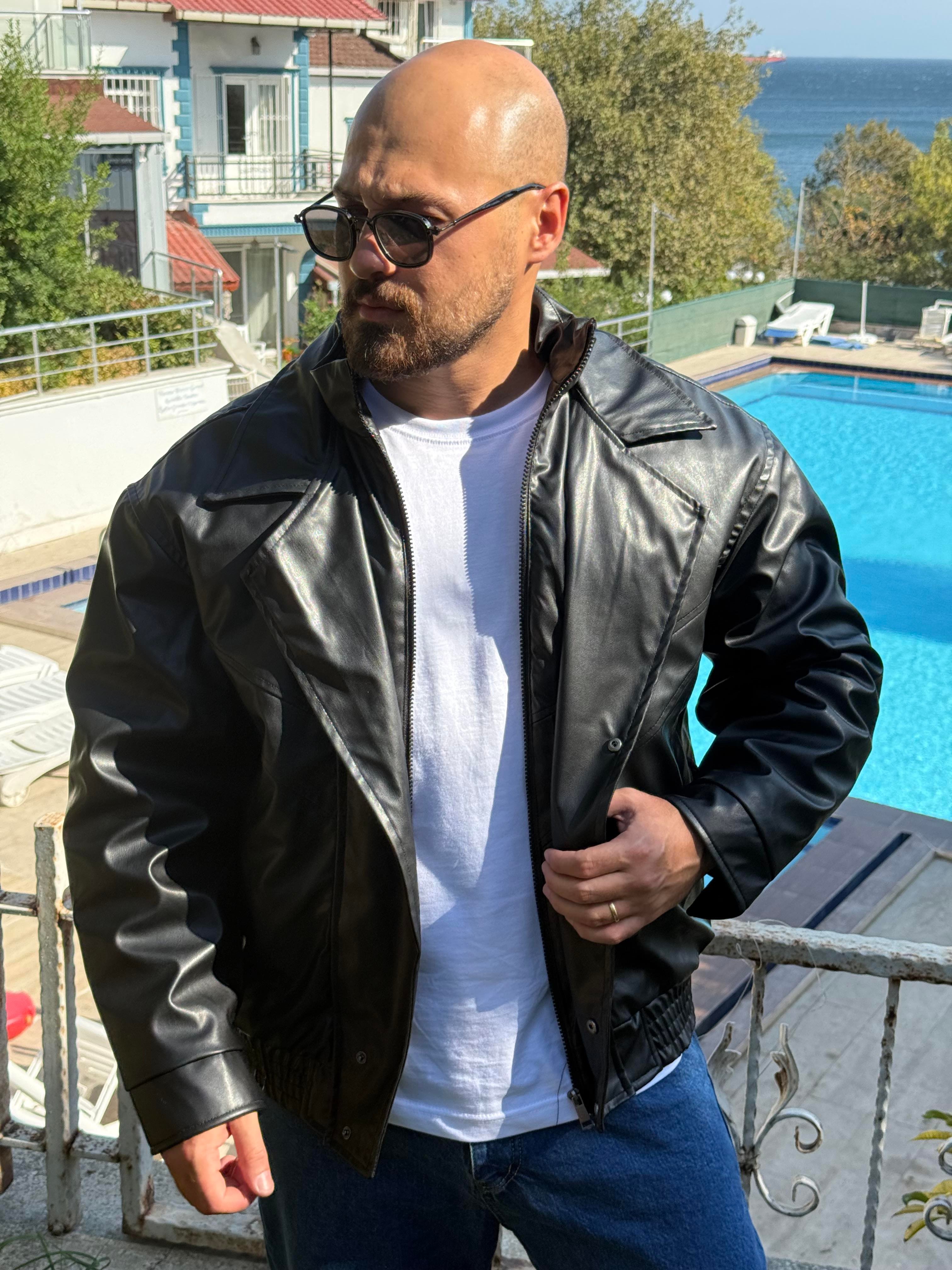 Bomber Dolgulu Deri Mont (MTS43)