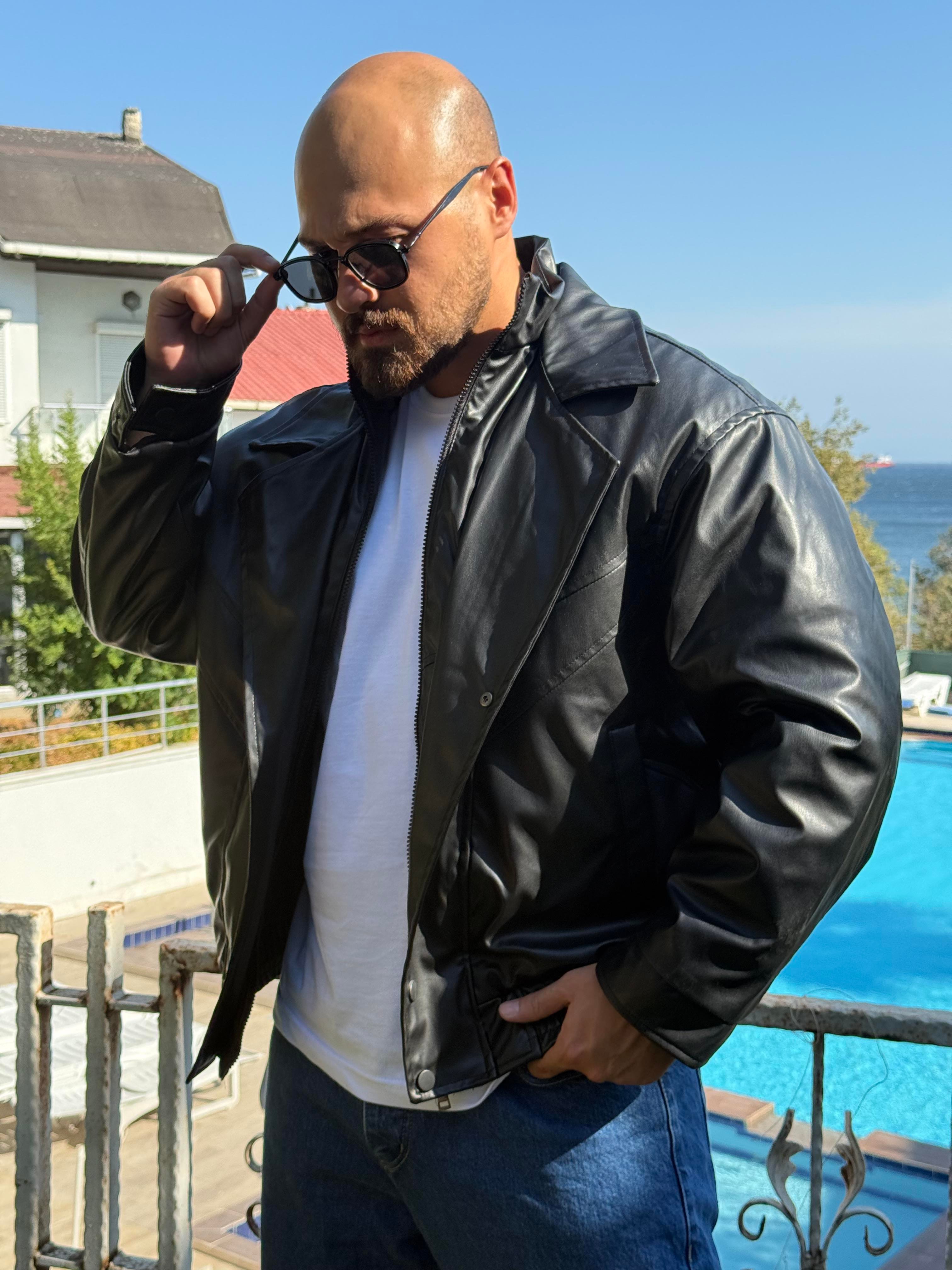 Bomber Dolgulu Deri Mont (MTS43)