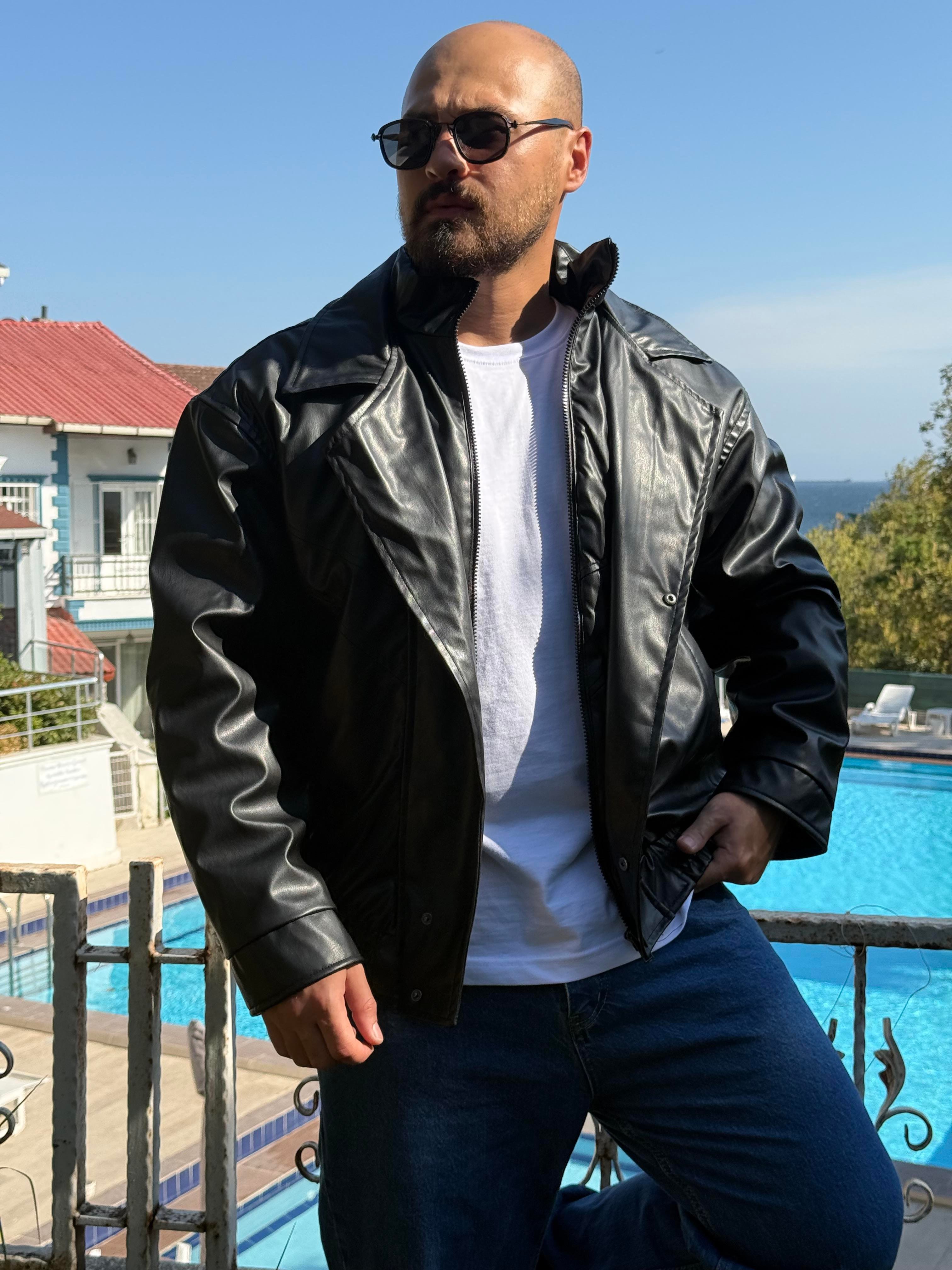 Bomber Dolgulu Deri Mont (MTS43)