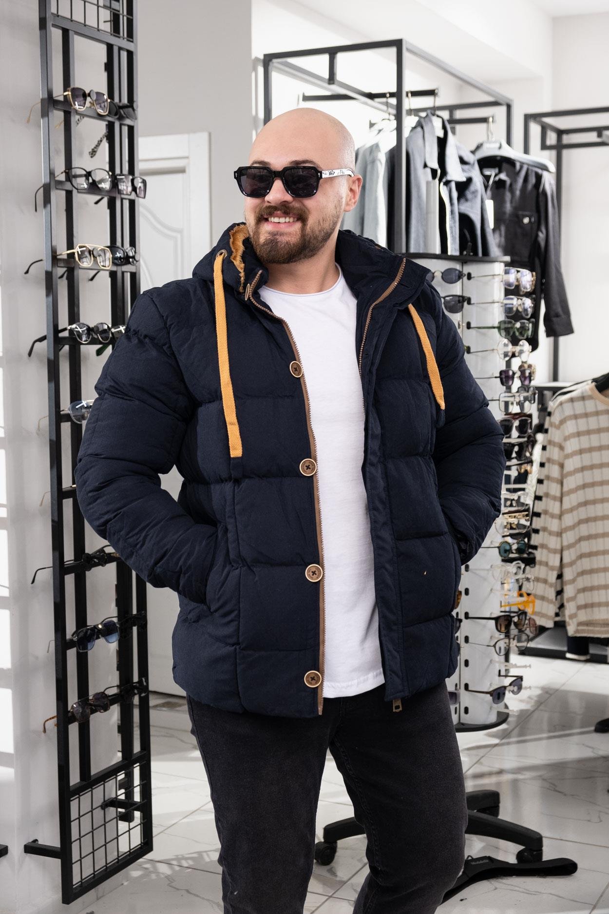 Çıkarılabilir Kapüşonlu Nubuk Şişme Mont (MOL09)