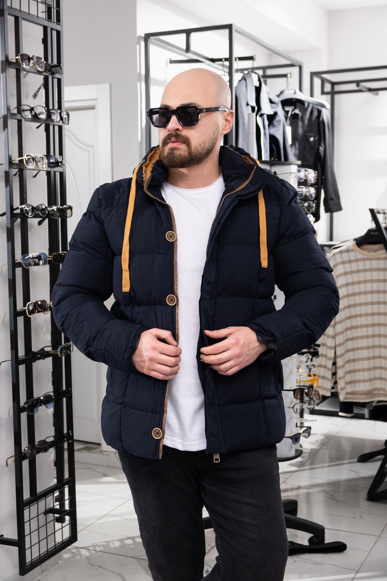 Çıkarılabilir Kapüşonlu Nubuk Şişme Mont (MOL09)