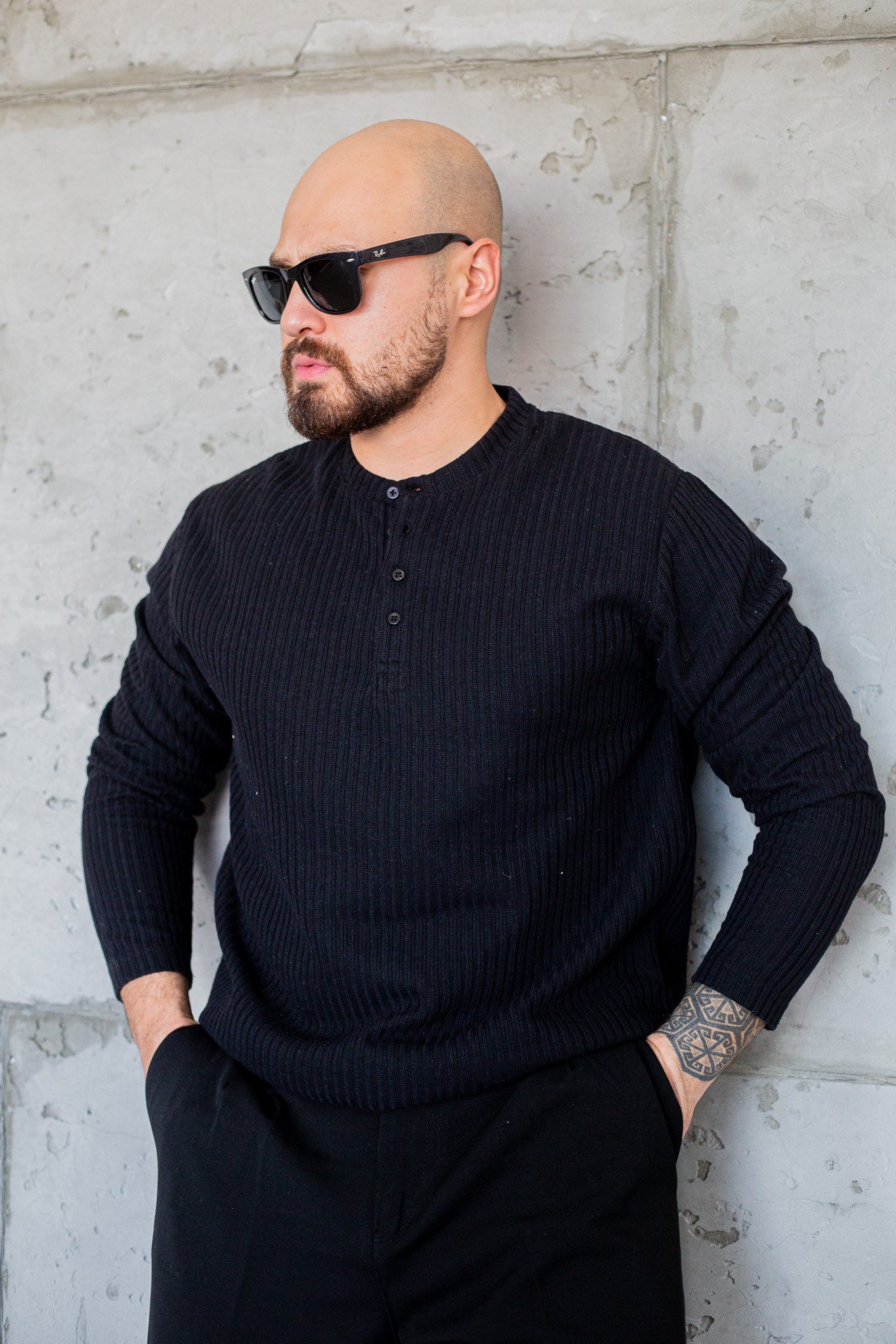 Çizgi Detalı Düğmeli Sweatshirt (SVTS119)