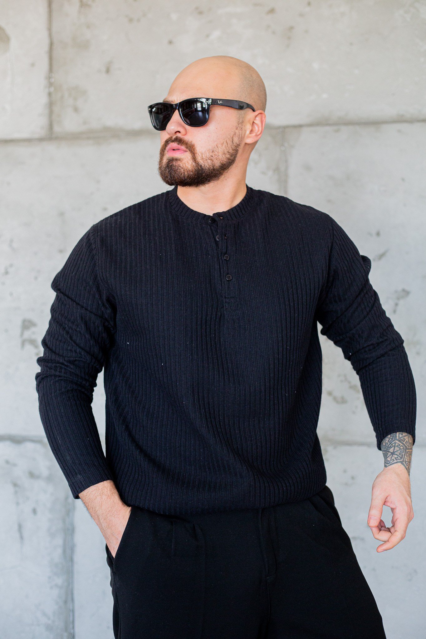 Çizgi Detalı Düğmeli Sweatshirt (SVTS119)