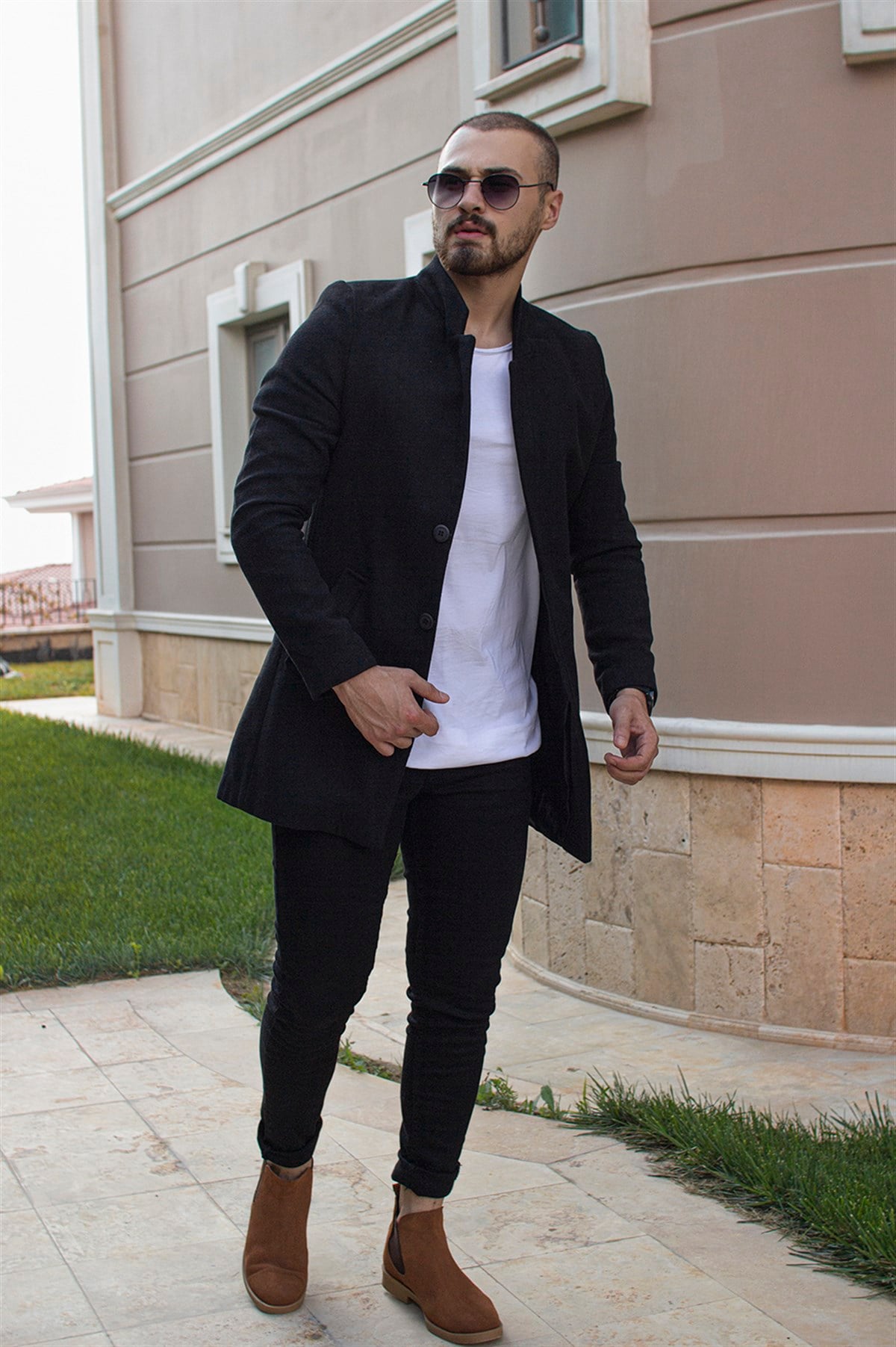 Dik Yaka Kaşe Kaban
