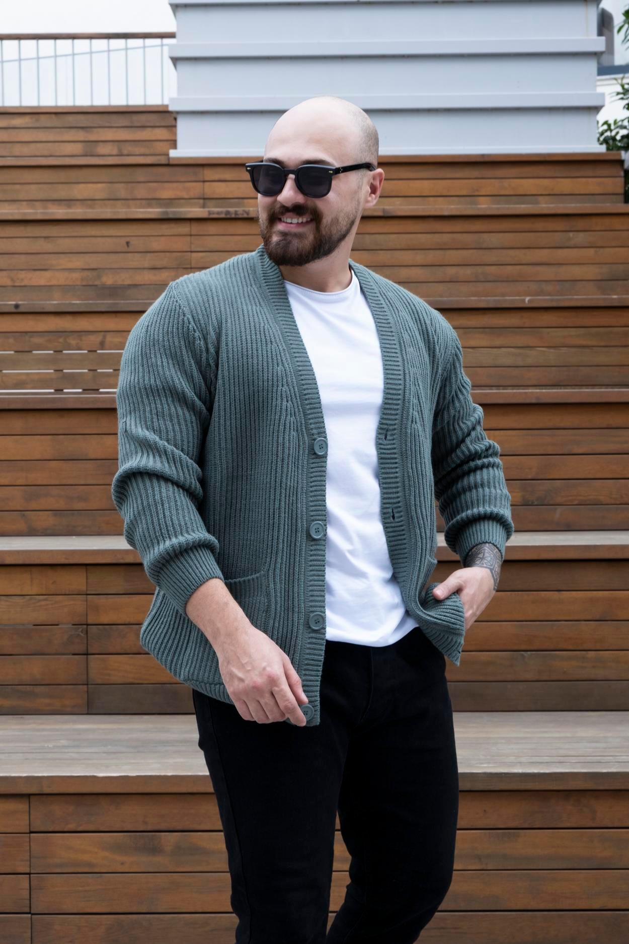 Düğme Detaylı Slim Fit Hırka (MEVY24)