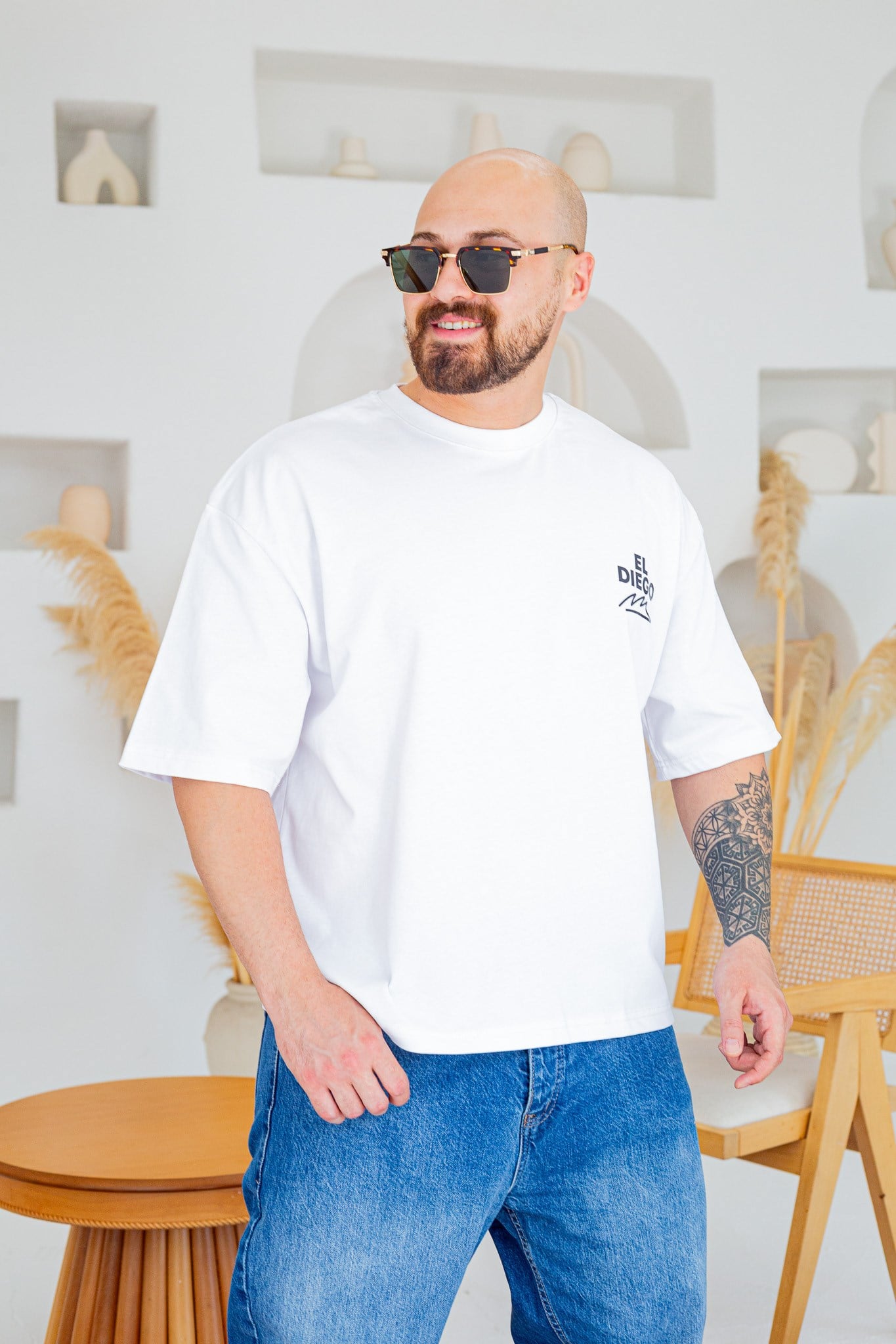 El Diego Maradona 10 Baskı Detaylı Box Fit T-Shirt(TSB93)
