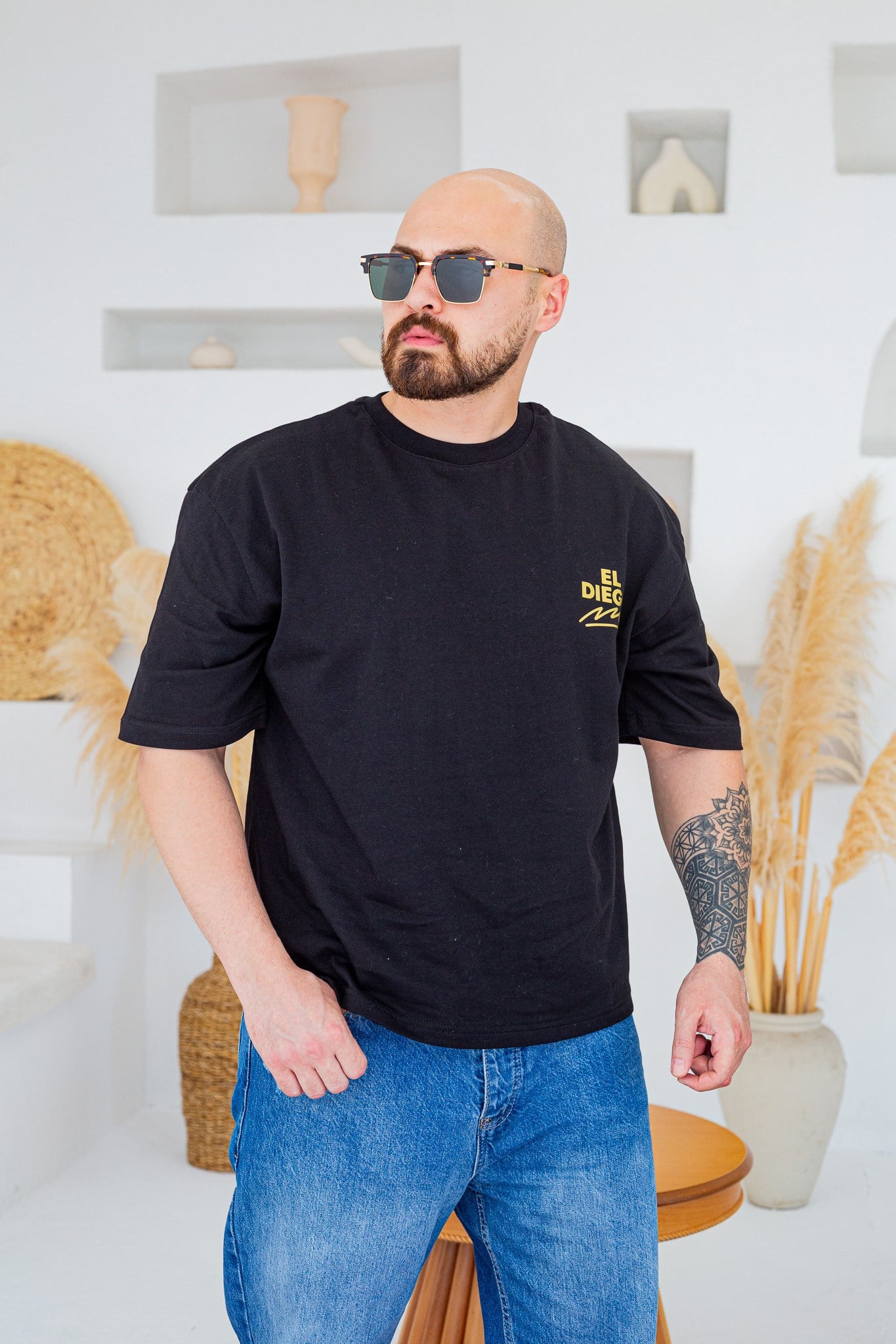 El Diego Maradona 10 Baskı Detaylı Box Fit T-Shirt(TSS92)