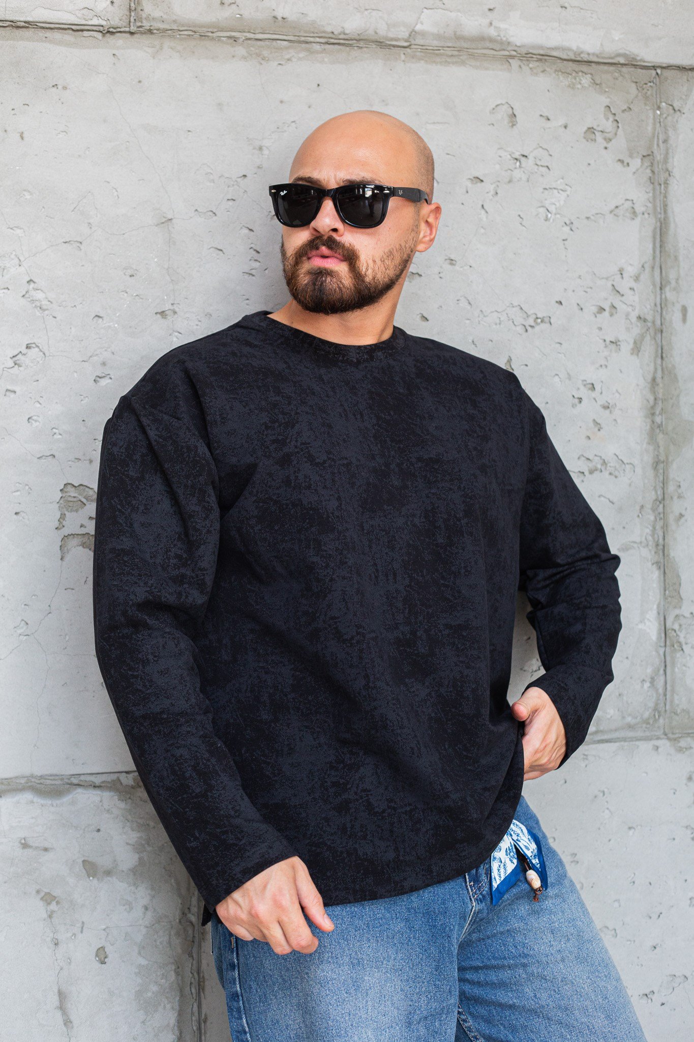 Eskitme Efektli Bisiklet Yaka Oversize Sweatshirt (SVTS97)