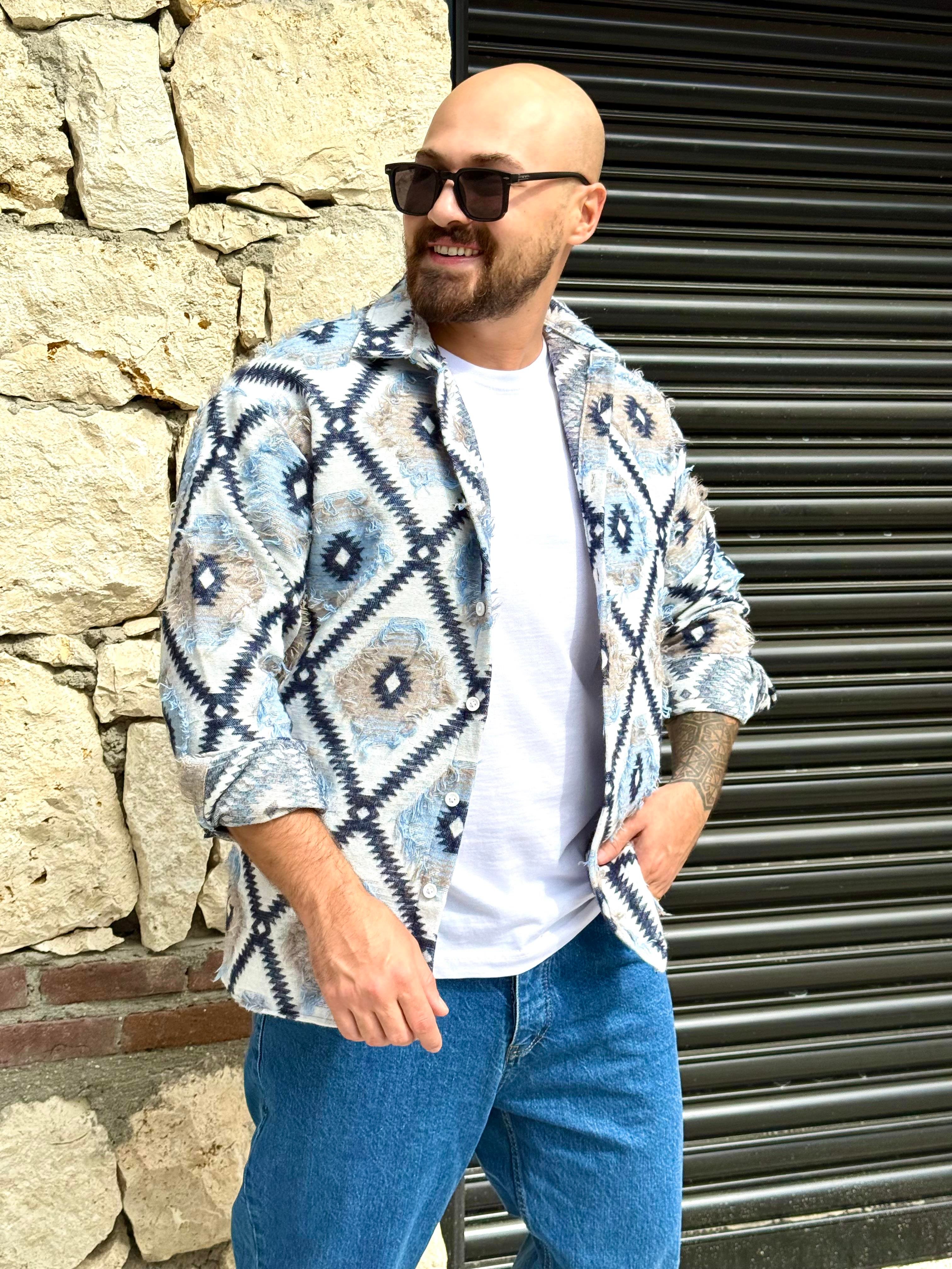 Etnik Kaşe Gömlek (GMM49)