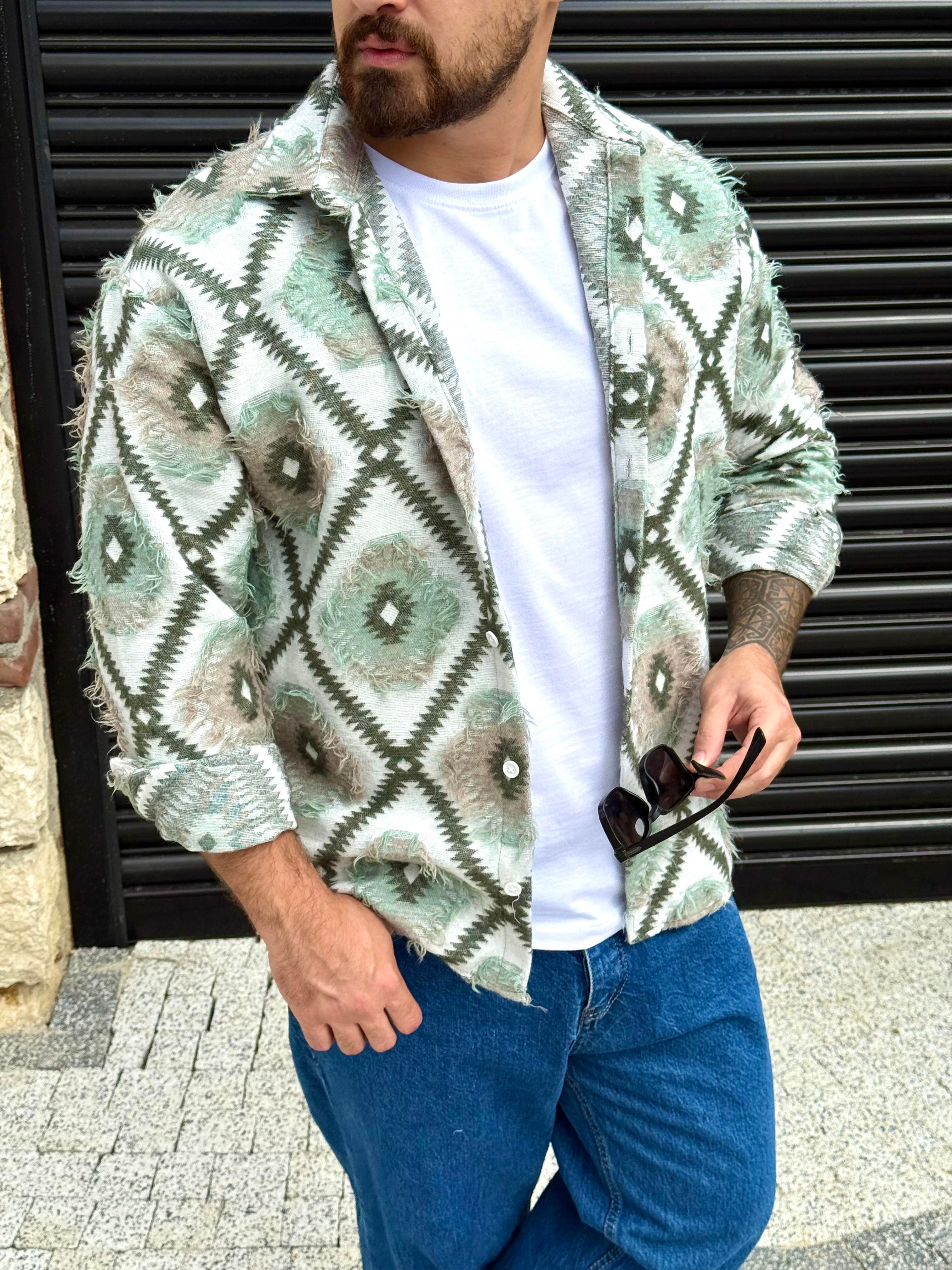 Etnik Kaşe Gömlek (GMY49)