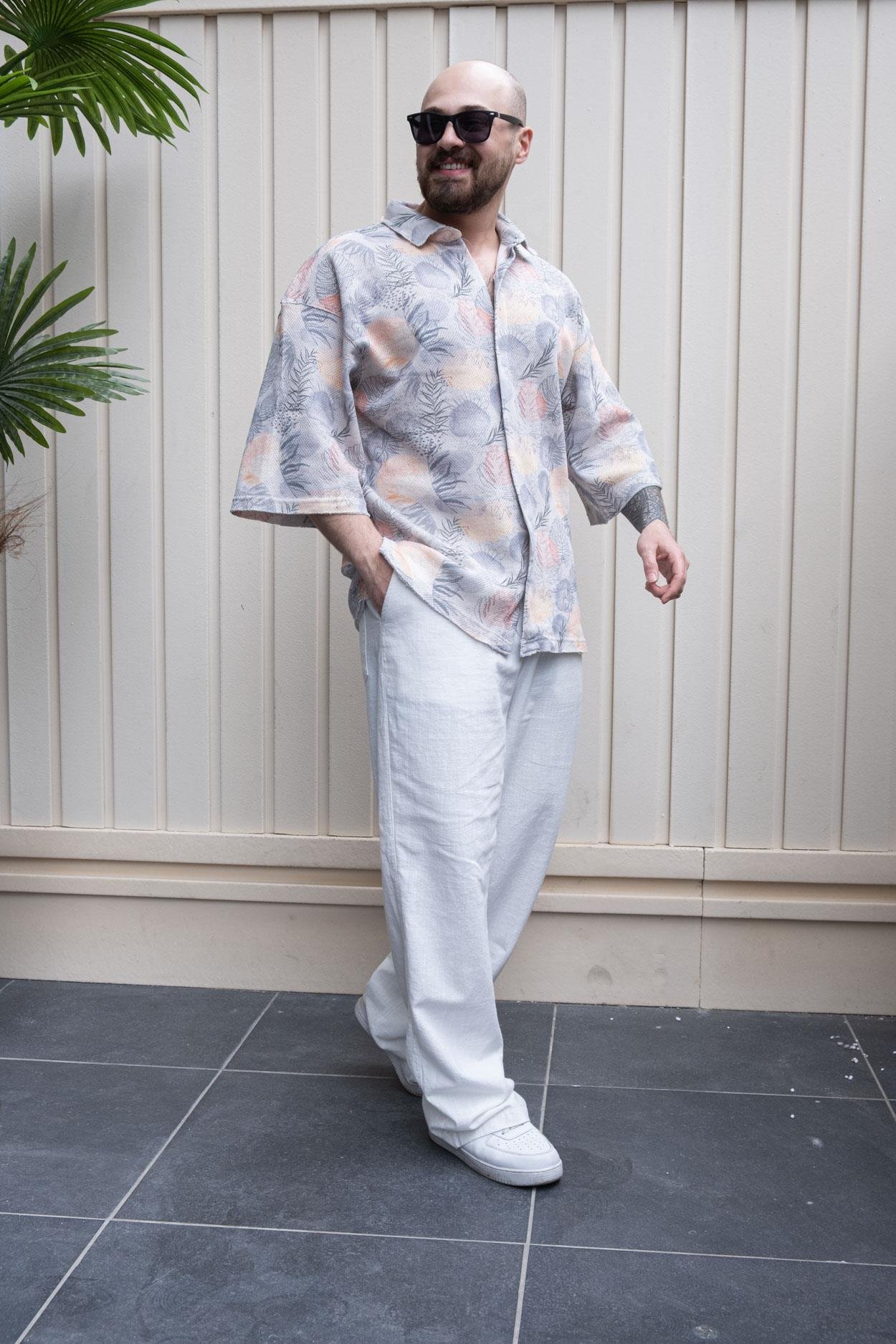 Fakir Kol Dijital Baskılı Oversize Gömlek (GM23)