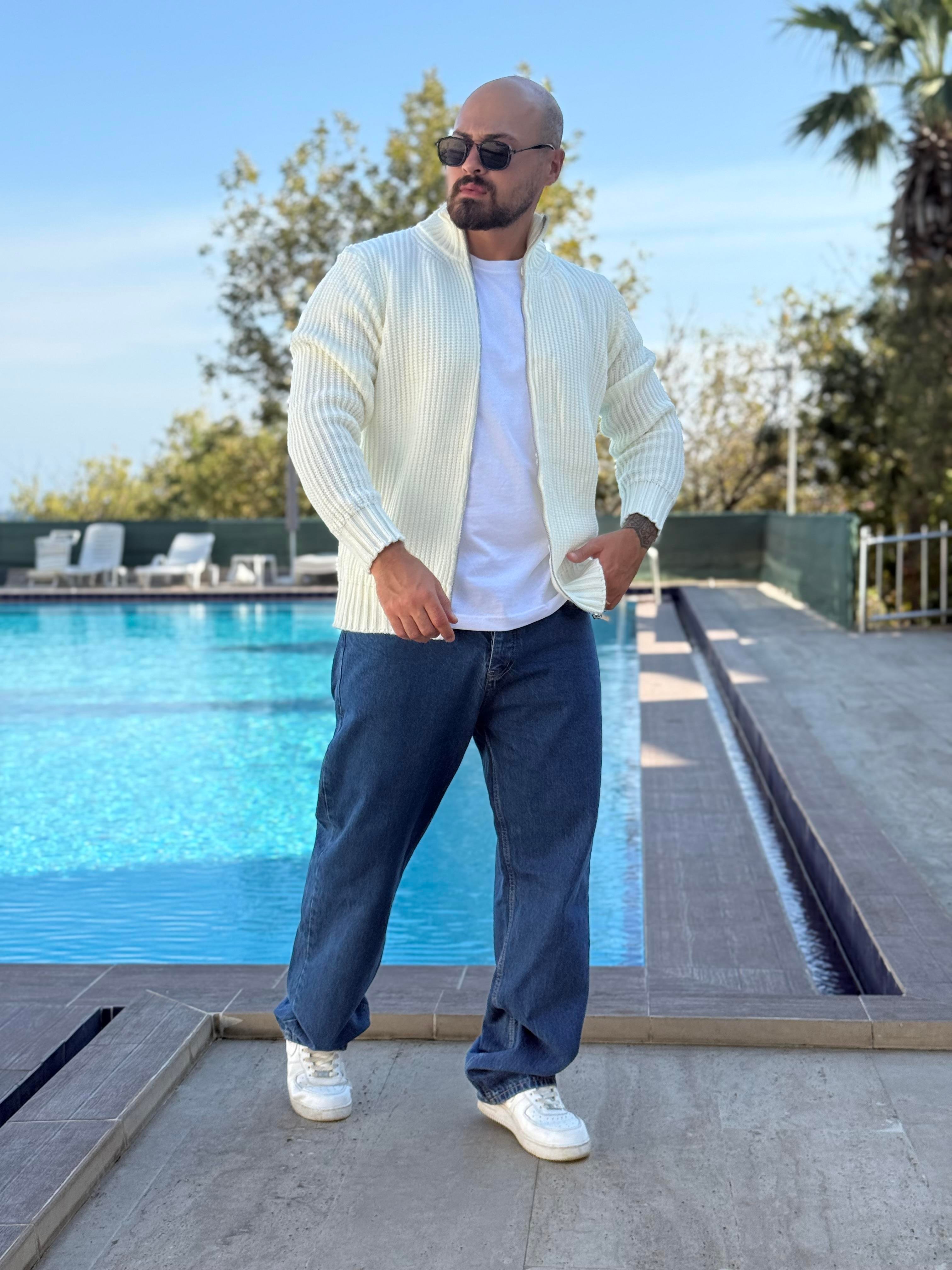 Fermuarlı Örme Hırka (MEVB43)