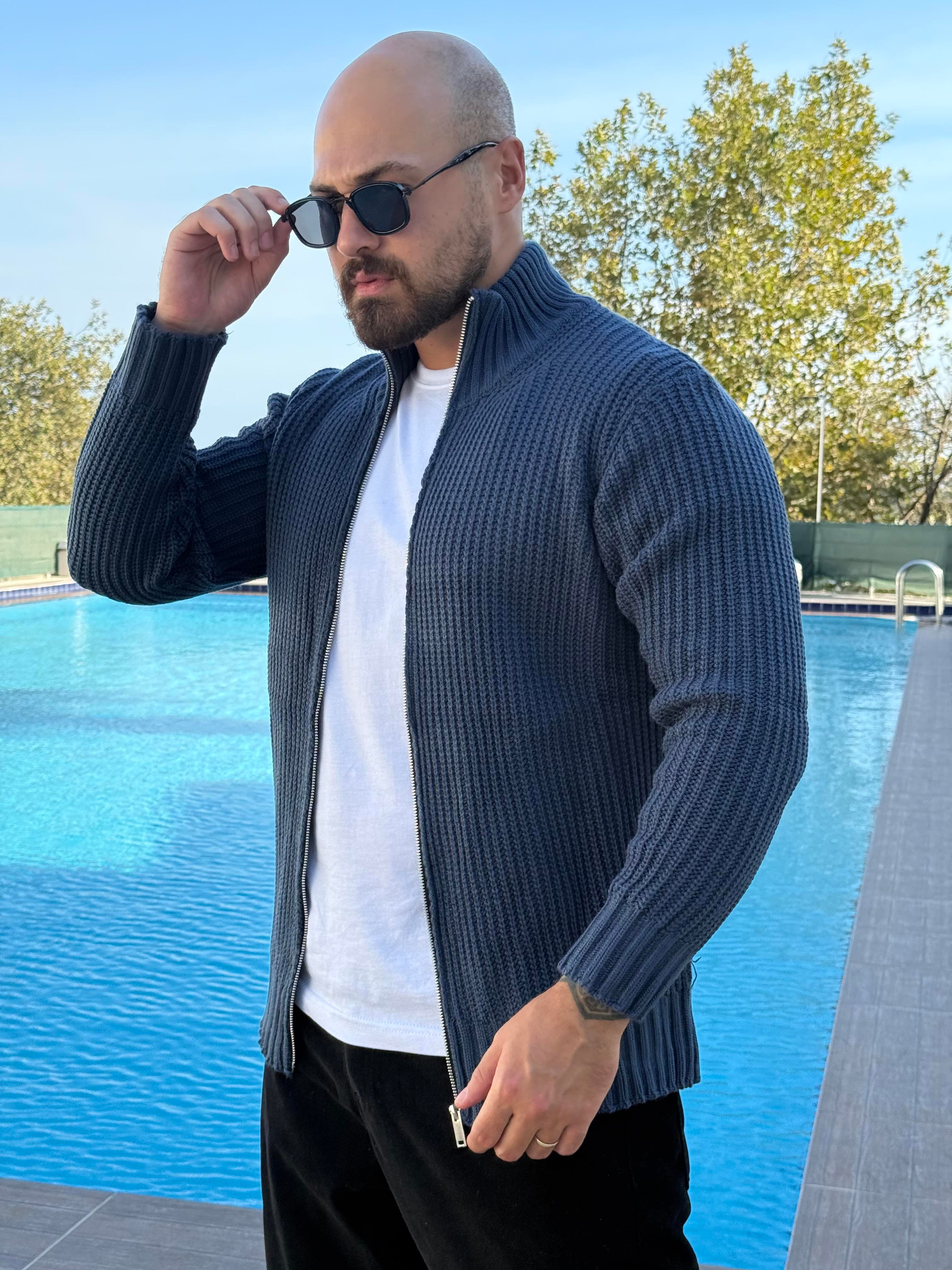 Fermuarlı Örme Hırka (MEVM43)