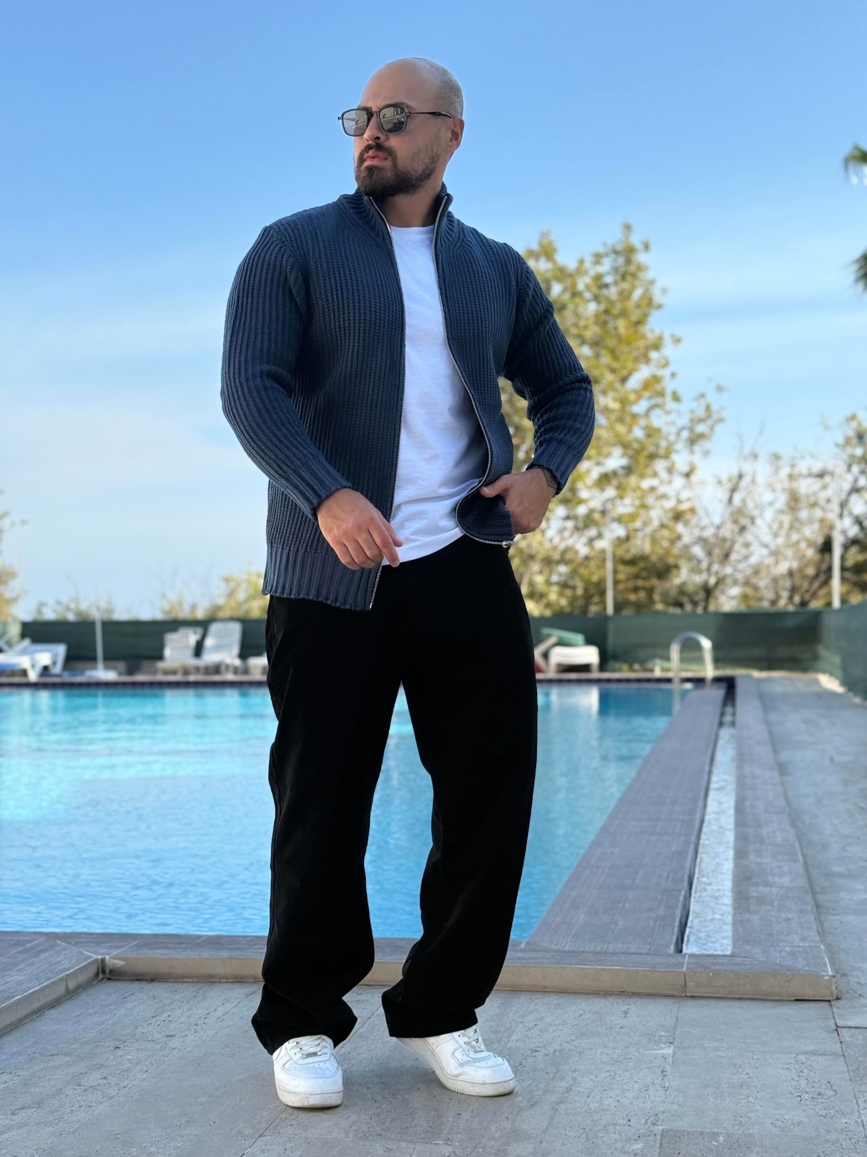 Fermuarlı Örme Hırka (MEVM43)
