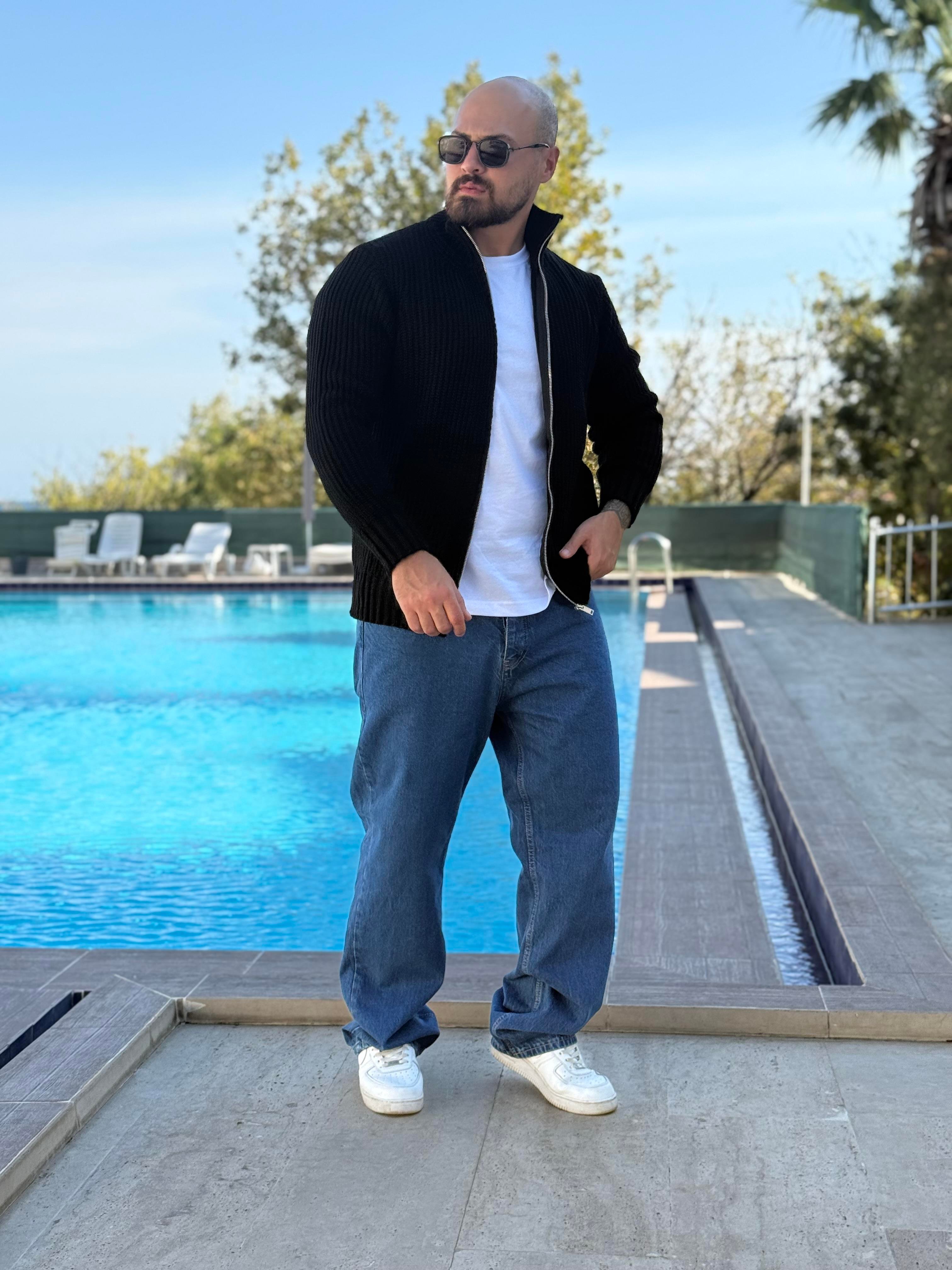 Fermuarlı Örme Hırka (MEVS43)