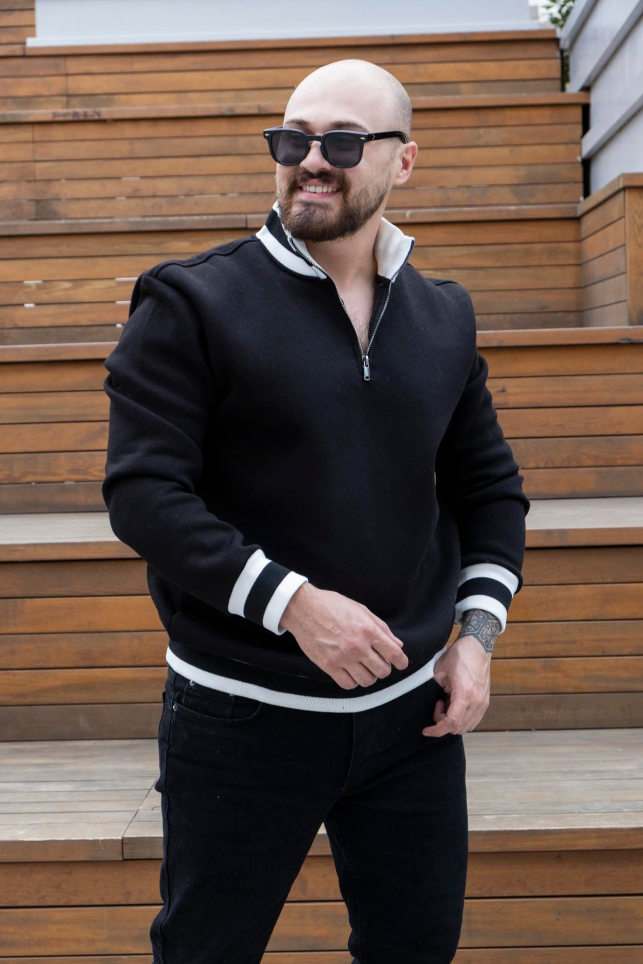 Fermuarlı Üç İplik Sweatshirt (SVTS27)