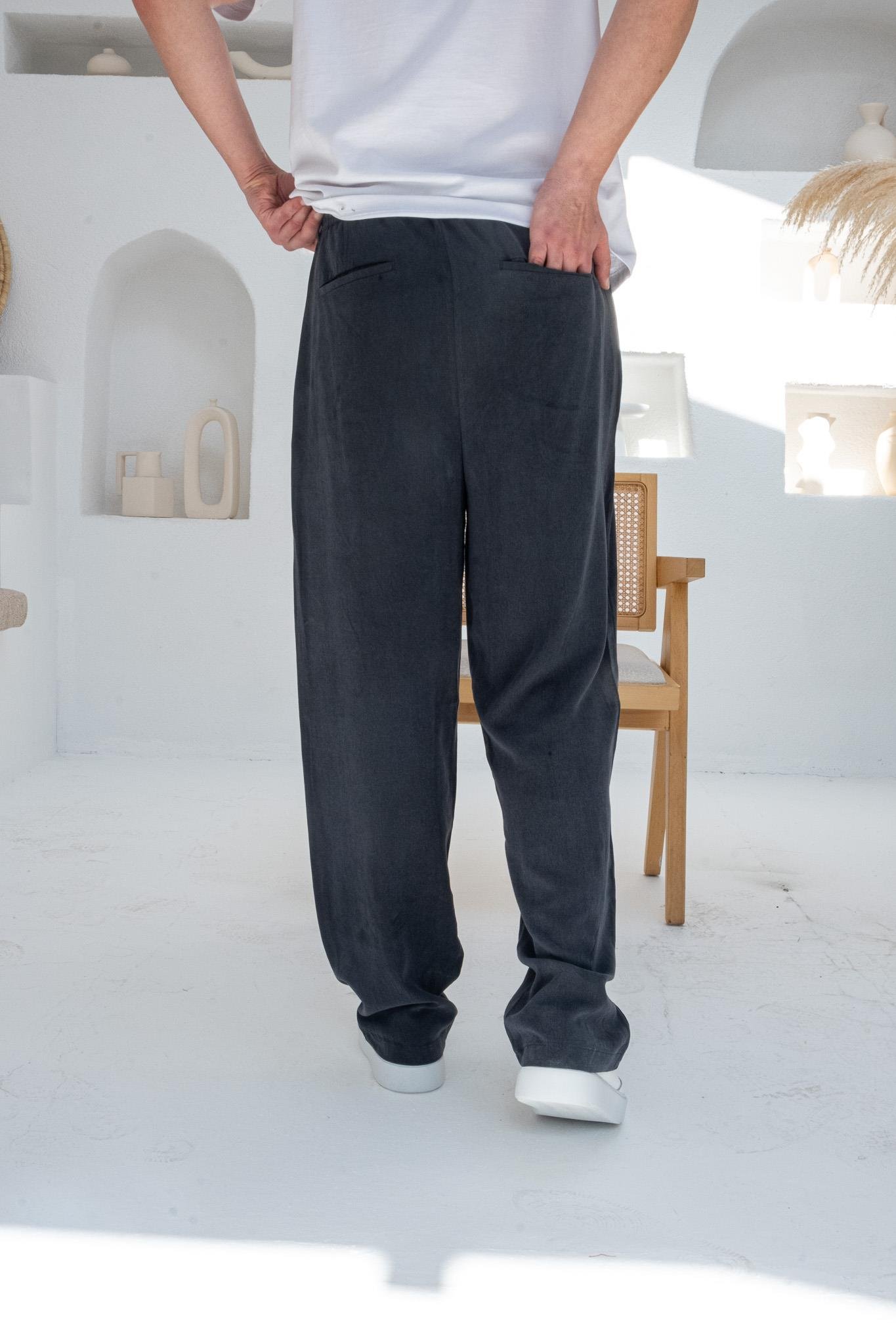 Fırçalı Modal Kumaş Rahat Kalıp Jogger (JGS32)