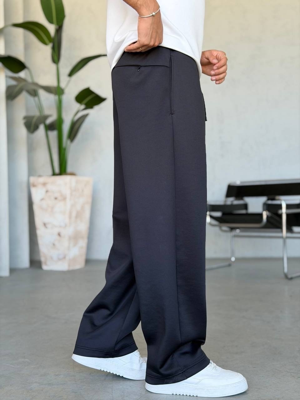 Gizli Fermuar Cepli Baggy Scuba Pantolon (JGS79)