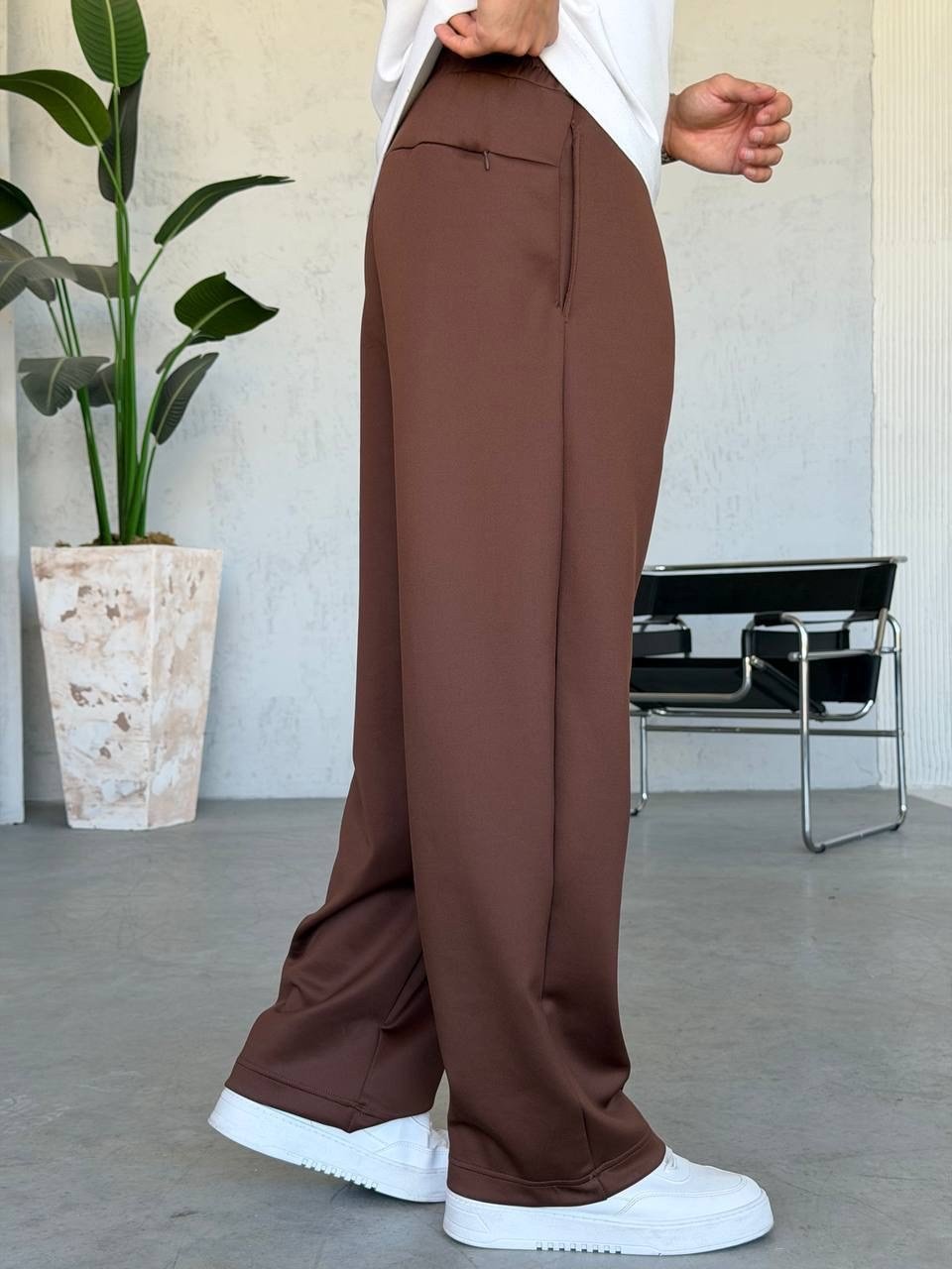 Gizli Fermuar Cepli Baggy Scuba Pantolon (JGKA79)