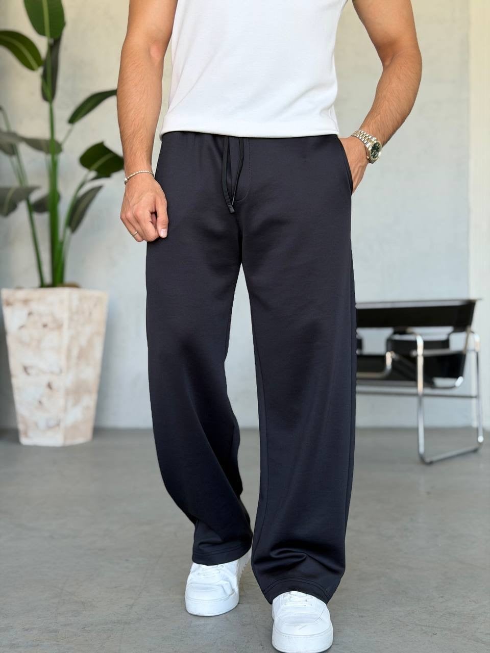 Gizli Fermuar Cepli Baggy Scuba Pantolon (JGS79)