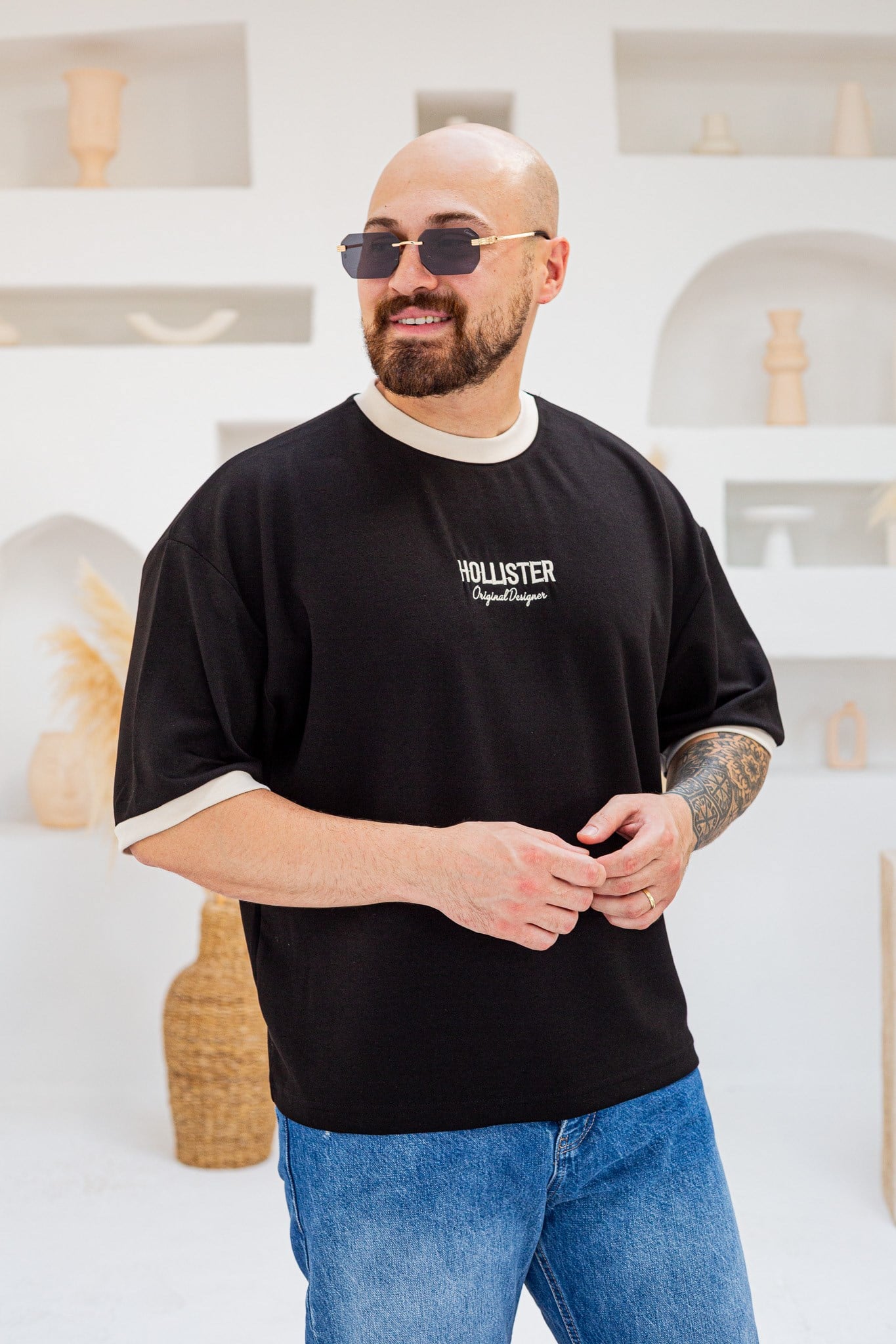 Göğüs Nakış Detaylı Oysho Kumaş T-shirt (TSS101)