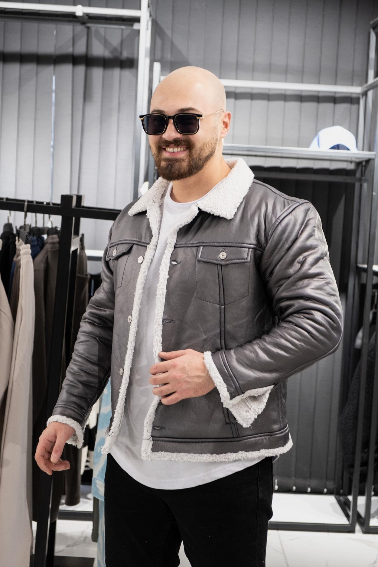 İçi Kürklü Mont (SRM-GRİ)