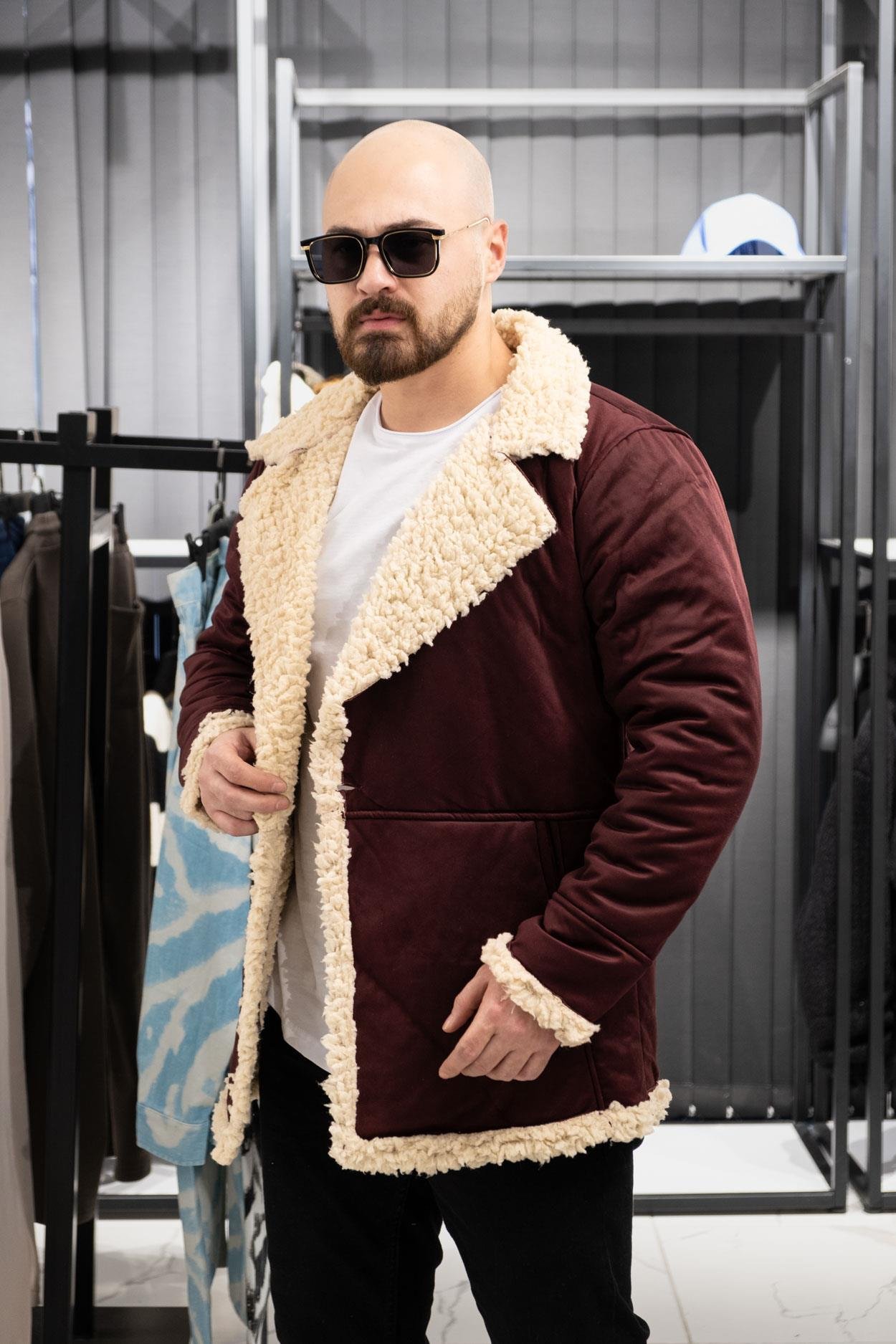 İçi Kürklü Nubuk Kaban (SRK-BORDO)