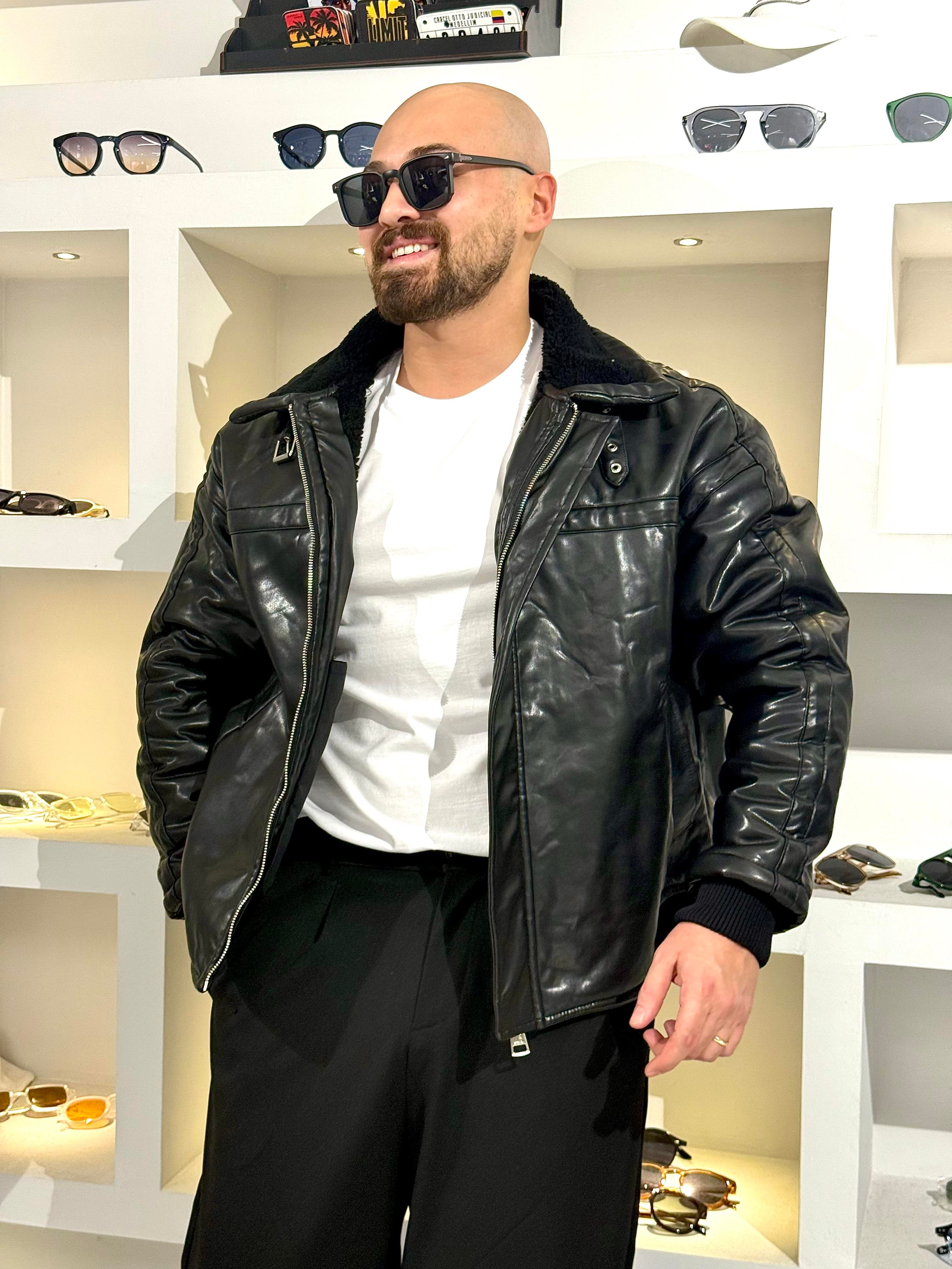 İçi Kürklü Rahat Kalıp Deri Mont (MTS57)