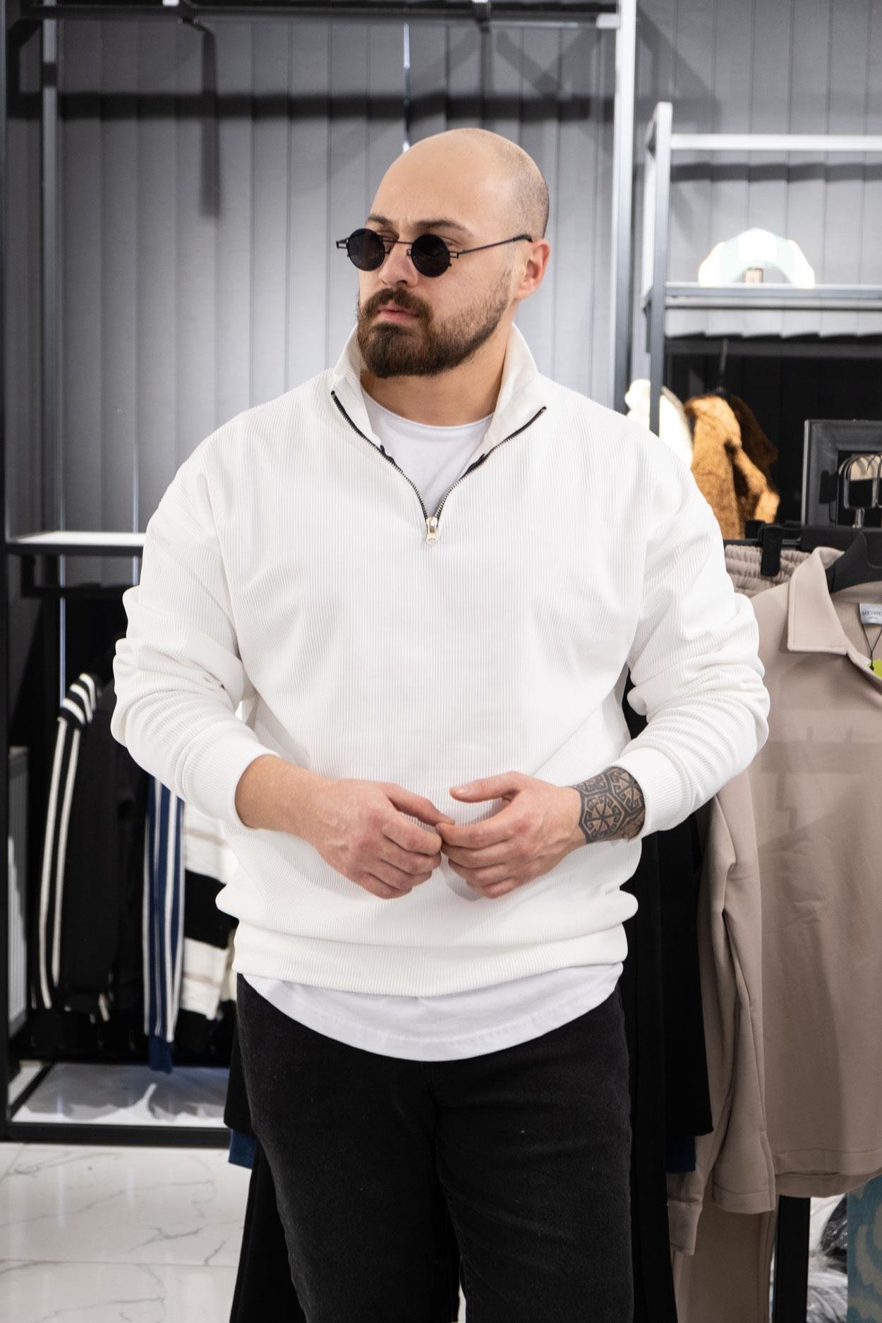 Jakarlı Şardonlu Rahat Kalıp Sweatshirt (K-SWTB7)