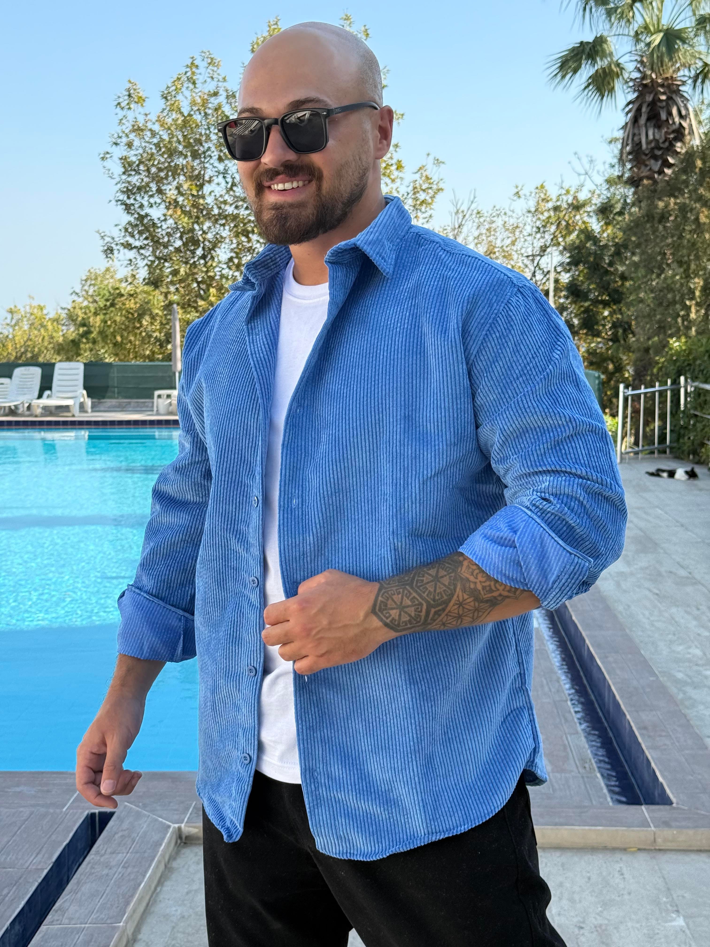 Kadife Kumaş Rahat Kalıp Gömlek (GMM44)