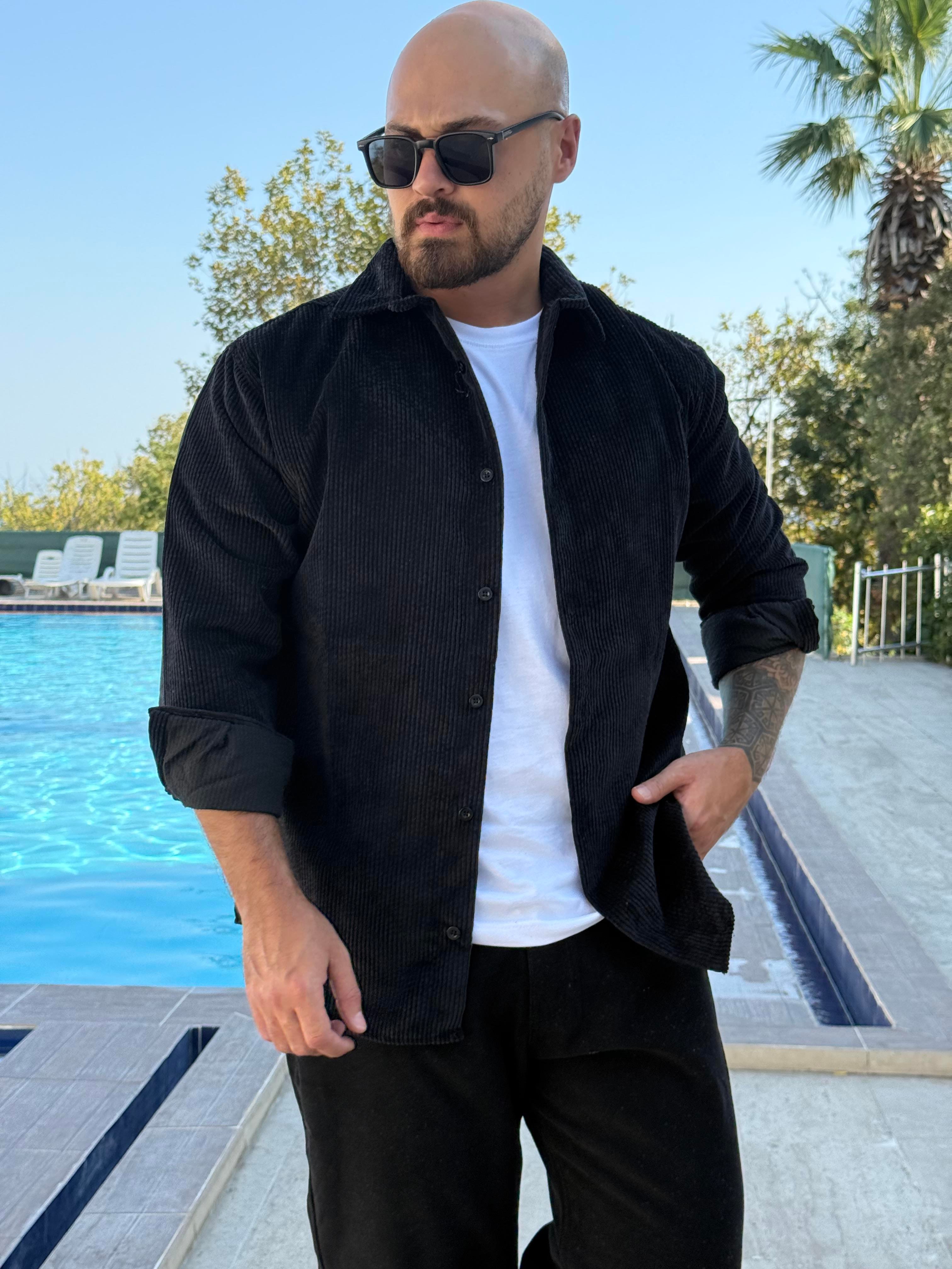 Kadife Kumaş Rahat Kalıp Gömlek (GMS44)